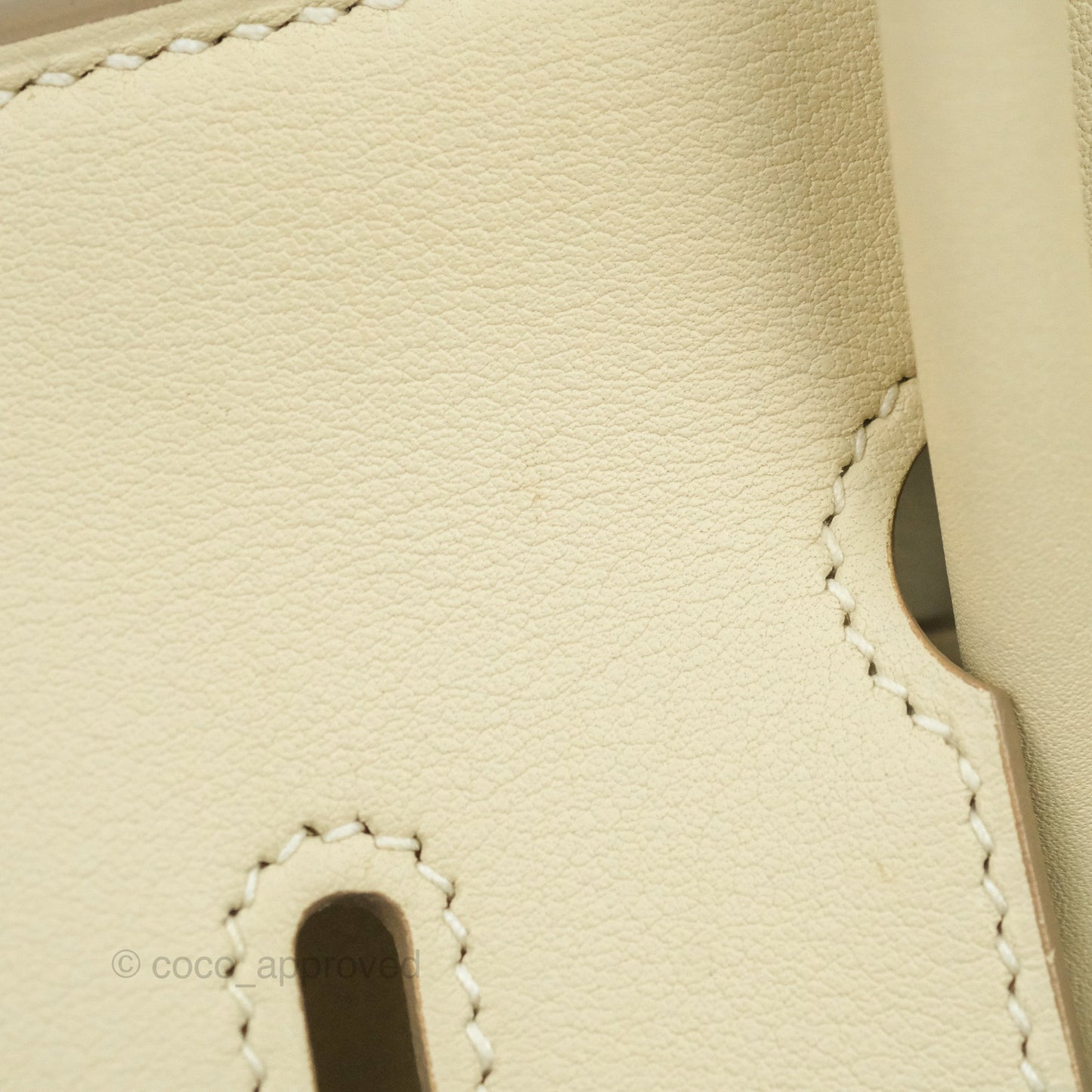 Hermes Birkin 25 Craie Swift Palladium Hardware
