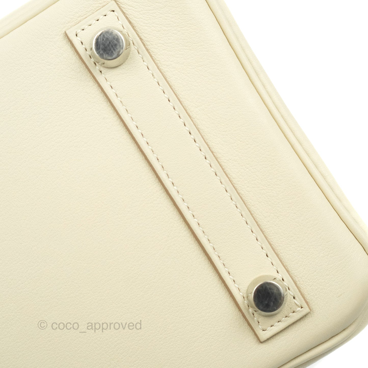 Hermes Birkin 25 Craie Swift Palladium Hardware