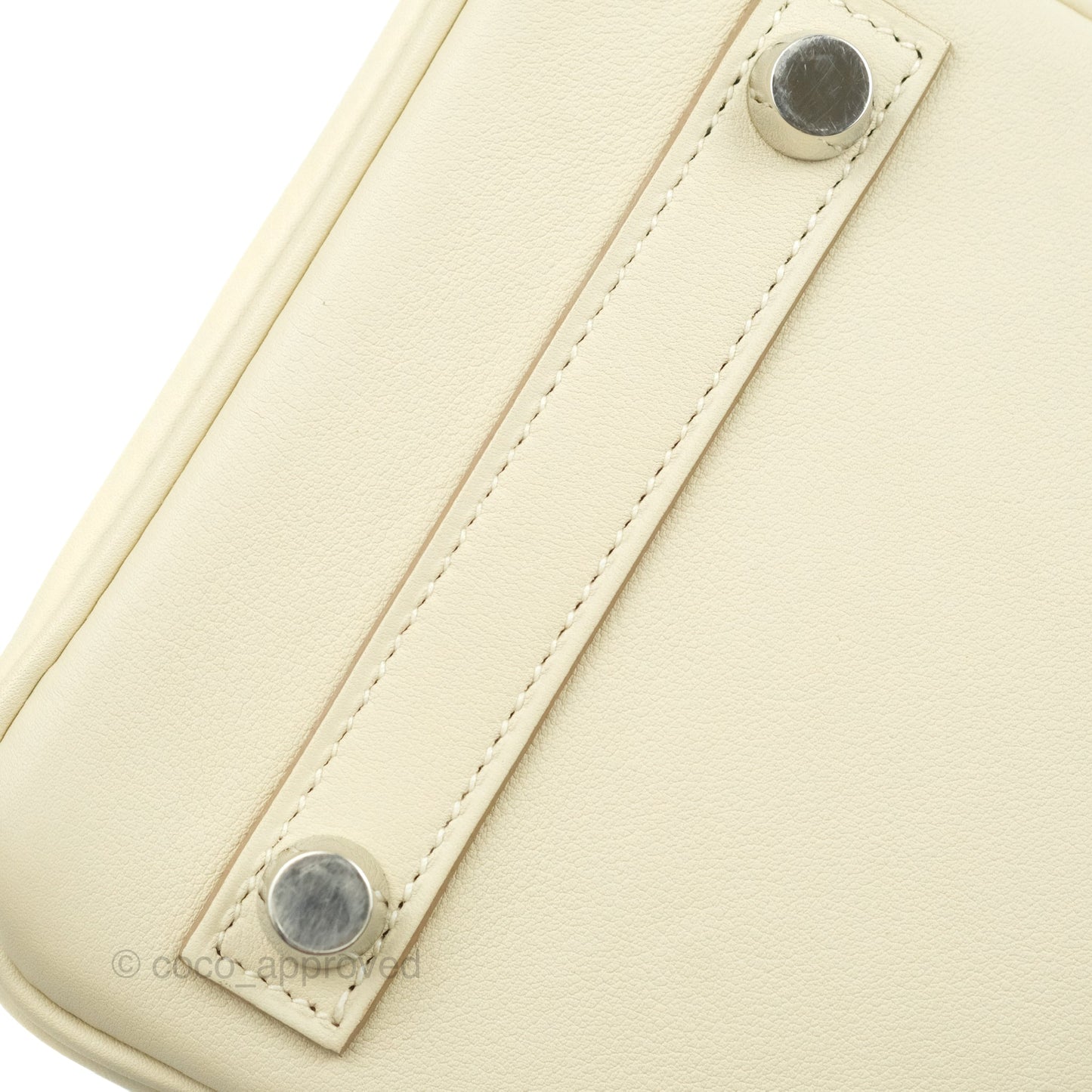 Hermes Birkin 25 Craie Swift Palladium Hardware