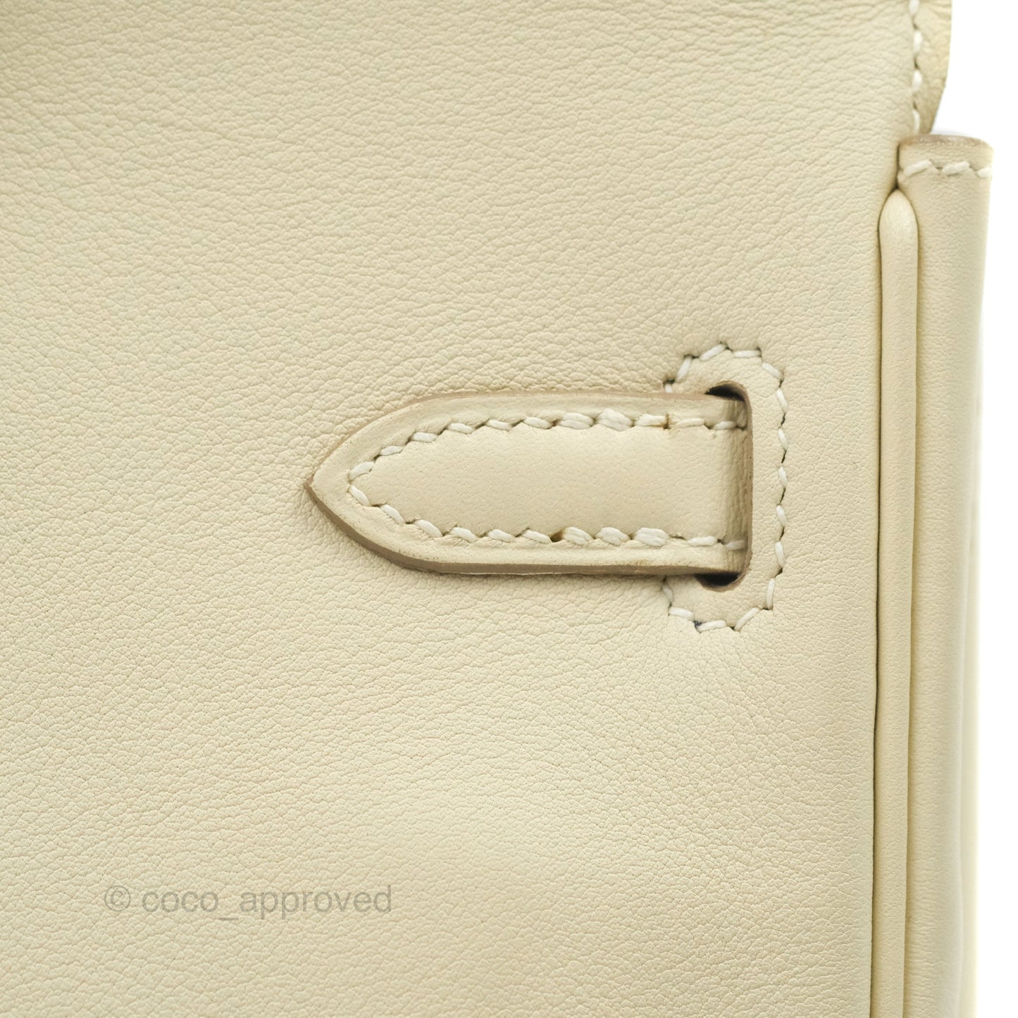 Hermes Birkin 25 Craie Swift Palladium Hardware