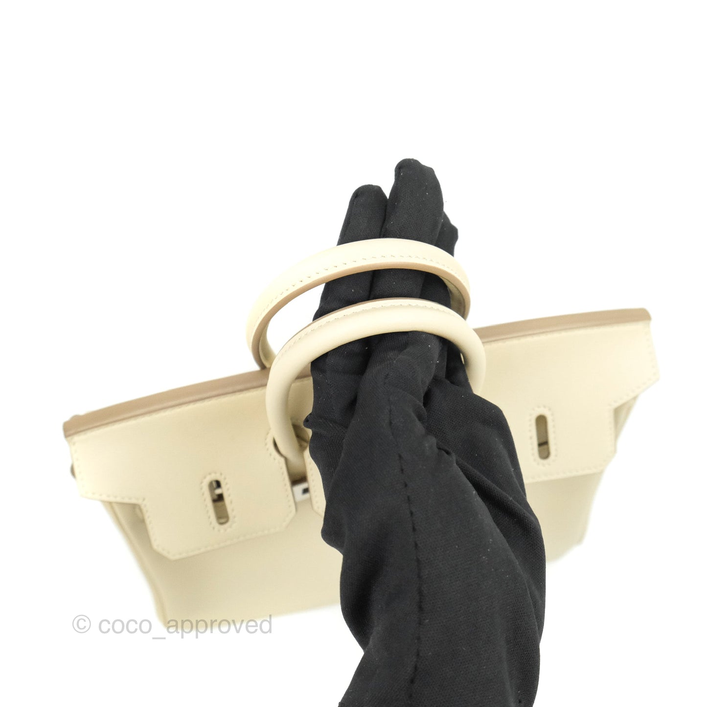 Hermes Birkin 25 Craie Swift Palladium Hardware