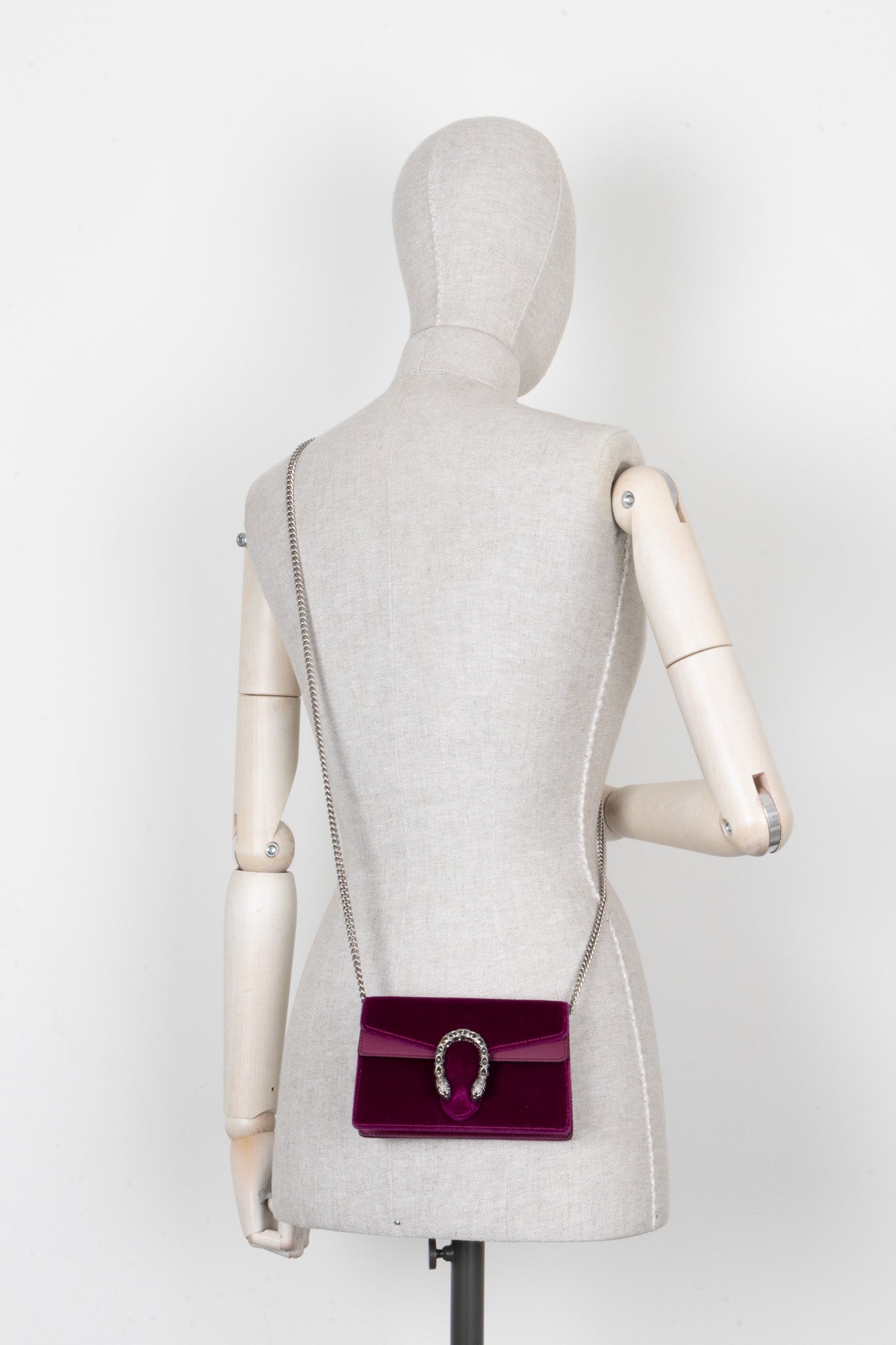 Luxury Gucci Trending 2025 Super Mini Dionysus Bag Velvelt Purple