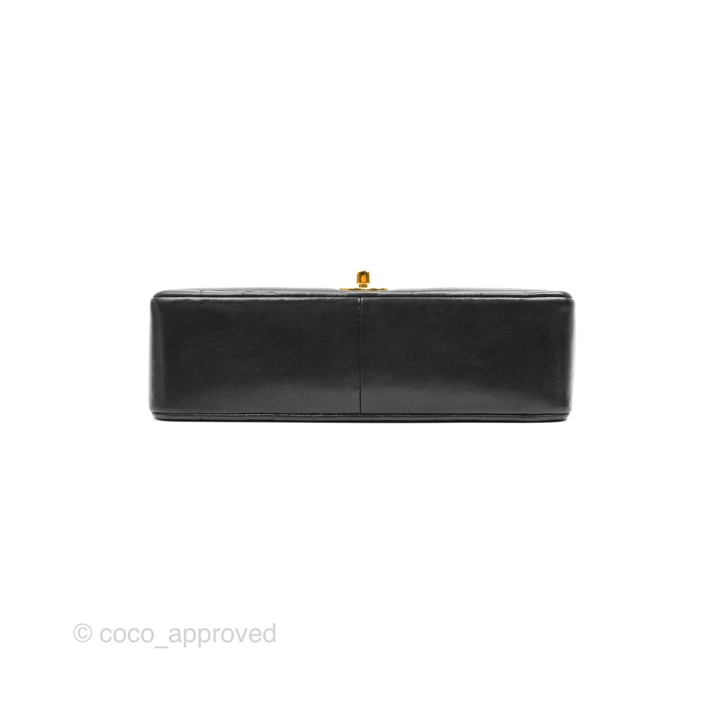 Chanel Vintage Quilted Classic Diana Medium Black Lambskin 24K Gold Hardware