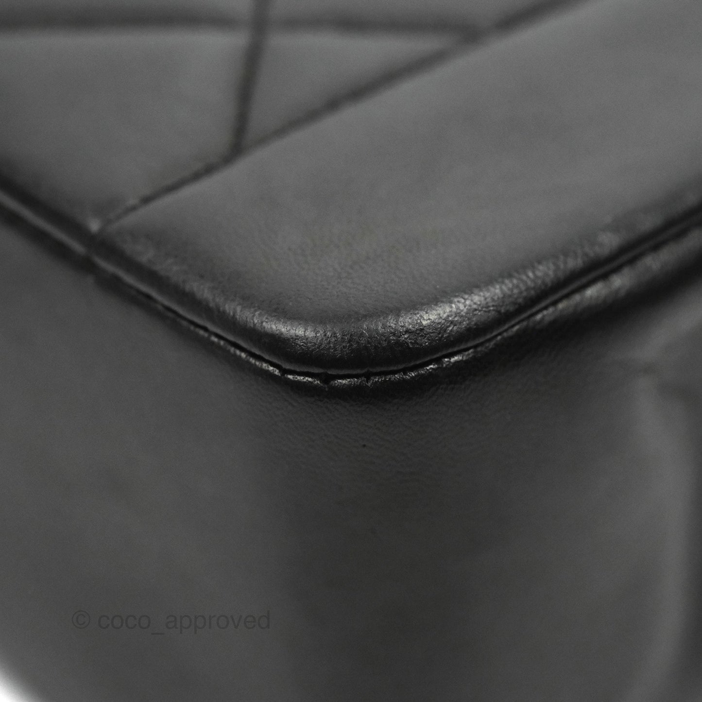 Chanel Vintage Quilted Classic Diana Medium Black Lambskin 24K Gold Hardware