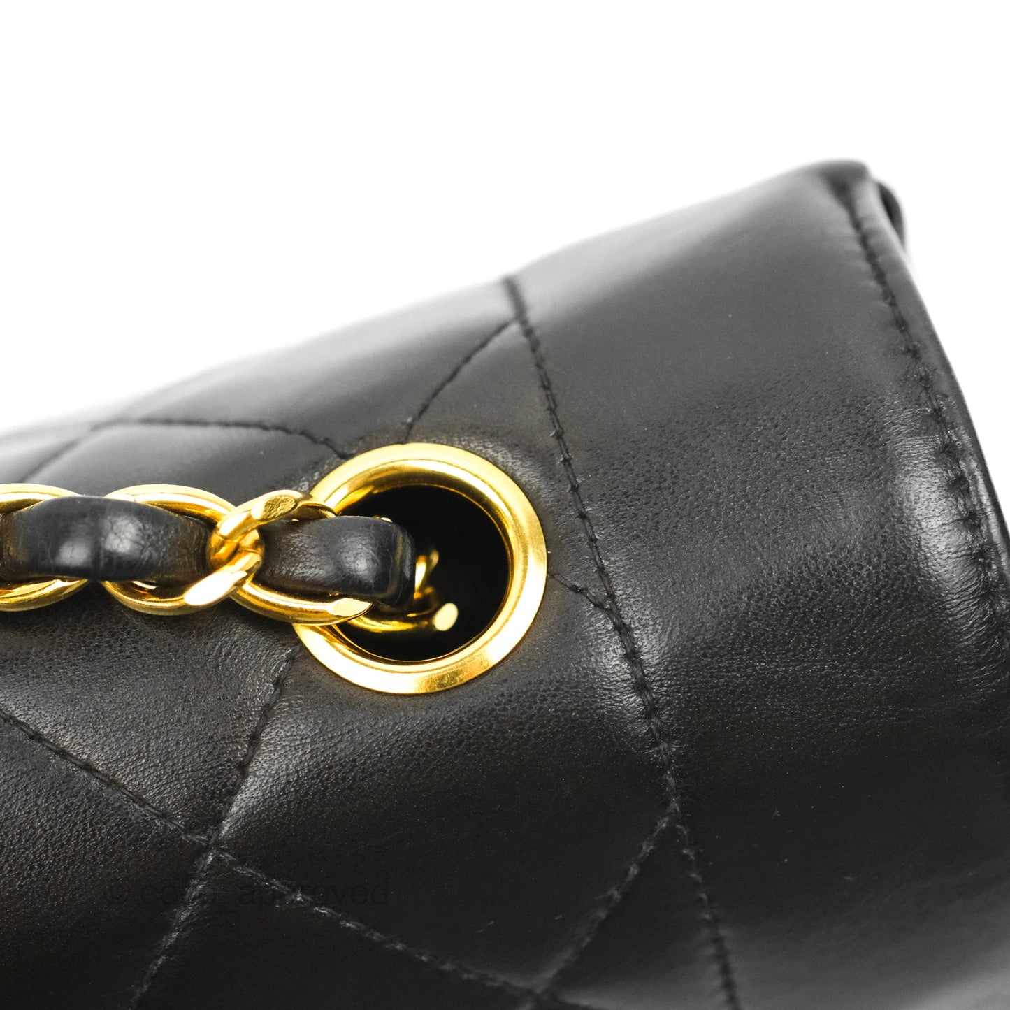 Chanel Vintage Quilted Classic Diana Medium Black Lambskin 24K Gold Hardware