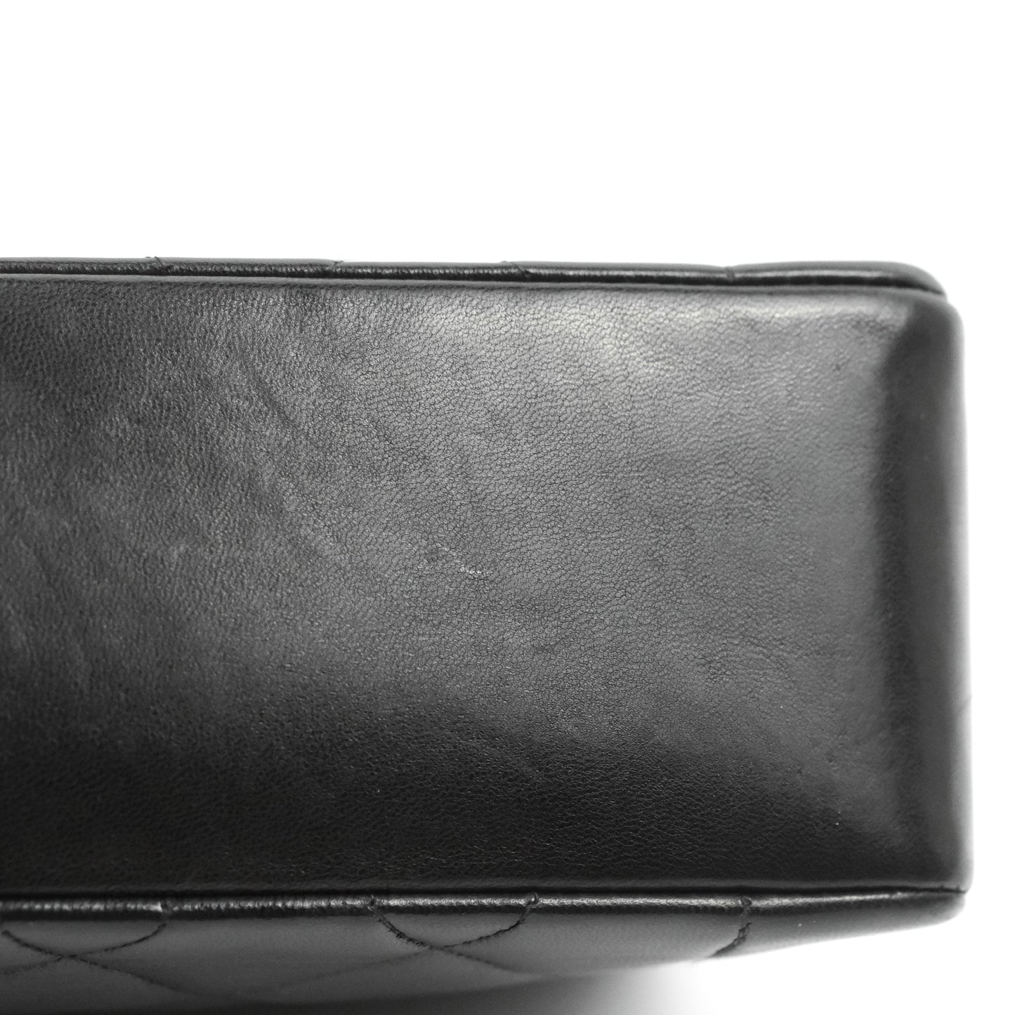 Chanel Vintage Quilted Classic Diana Medium Black Lambskin 24K Gold Hardware