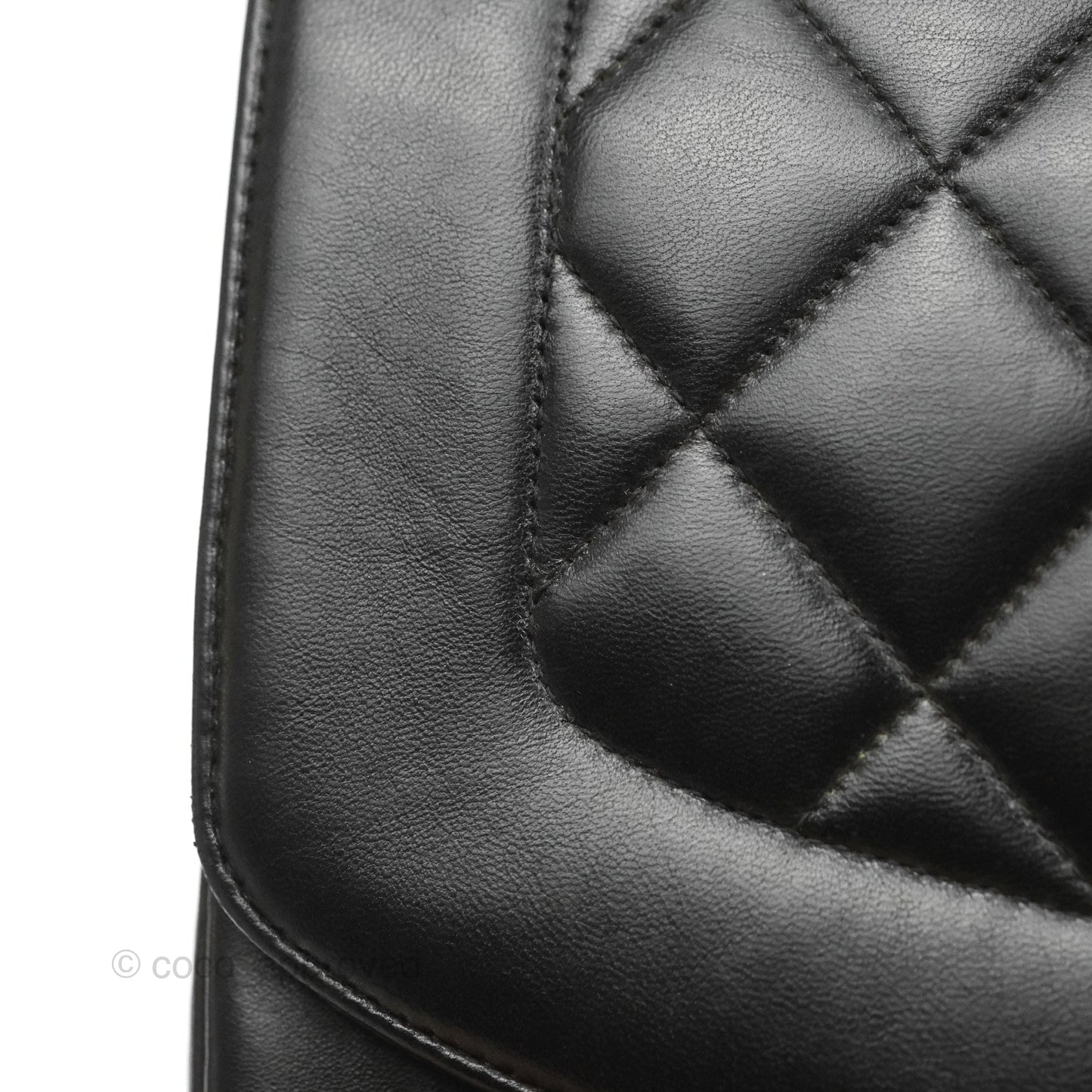 Chanel Vintage Quilted Classic Diana Medium Black Lambskin 24K Gold Hardware