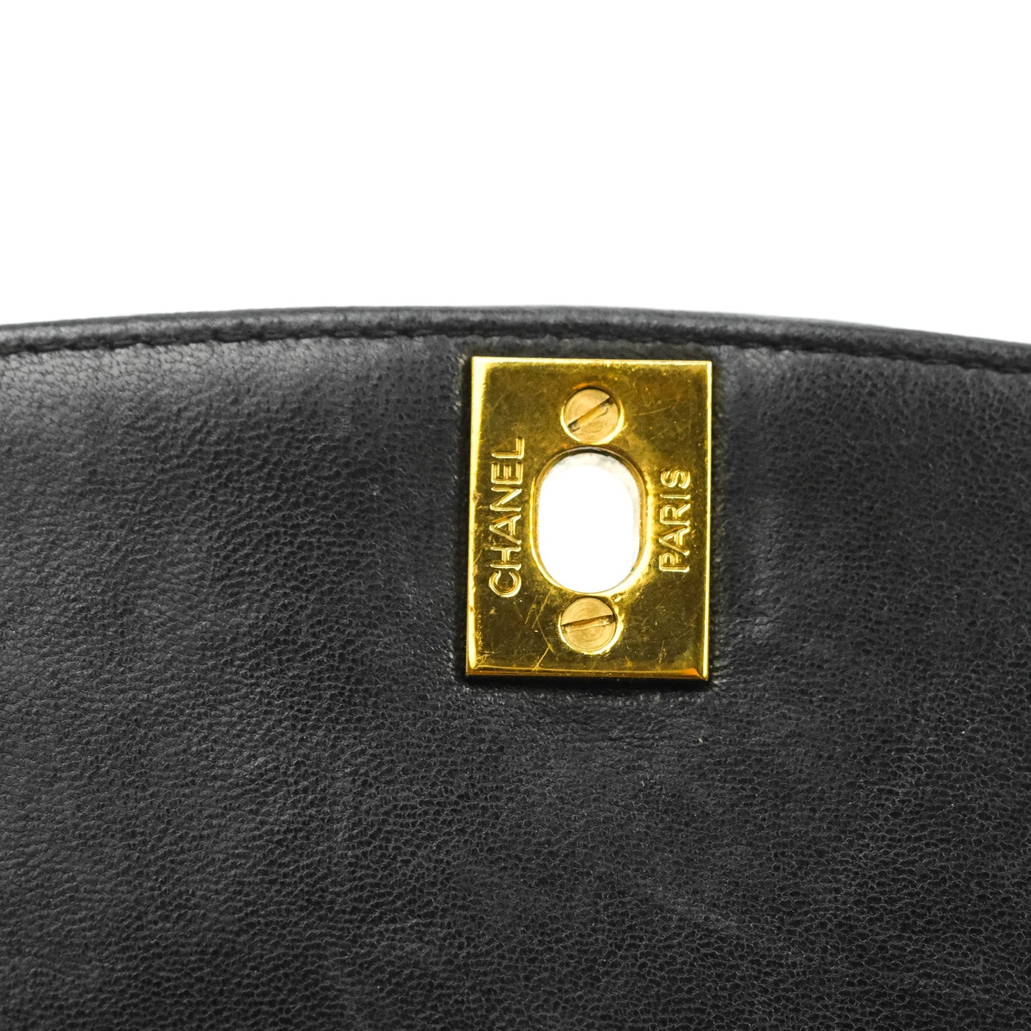 Chanel Vintage Quilted Classic Diana Medium Black Lambskin 24K Gold Hardware