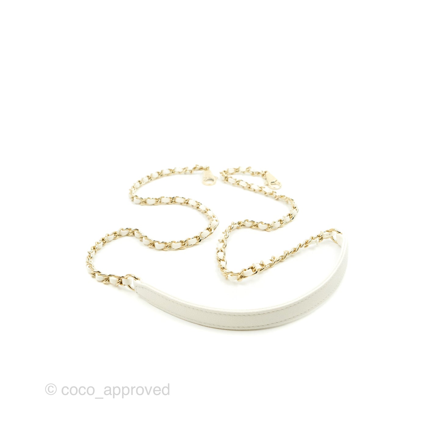 Chanel Extra Mini Quilted Coco Handle White Caviar Gold Hardware