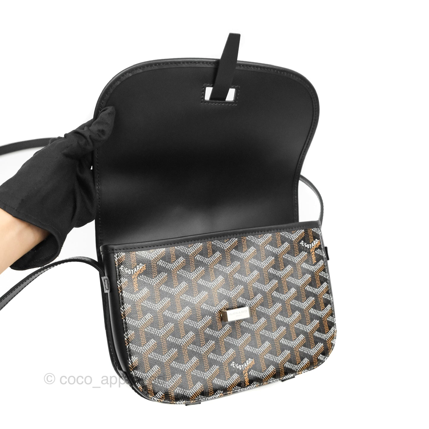 Goyard Goyardine Belvedere II PM Messenger Bag Black