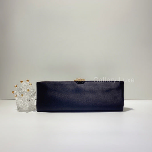 No.2033-Chanel Satin Crystal Camellia Clutch Bag