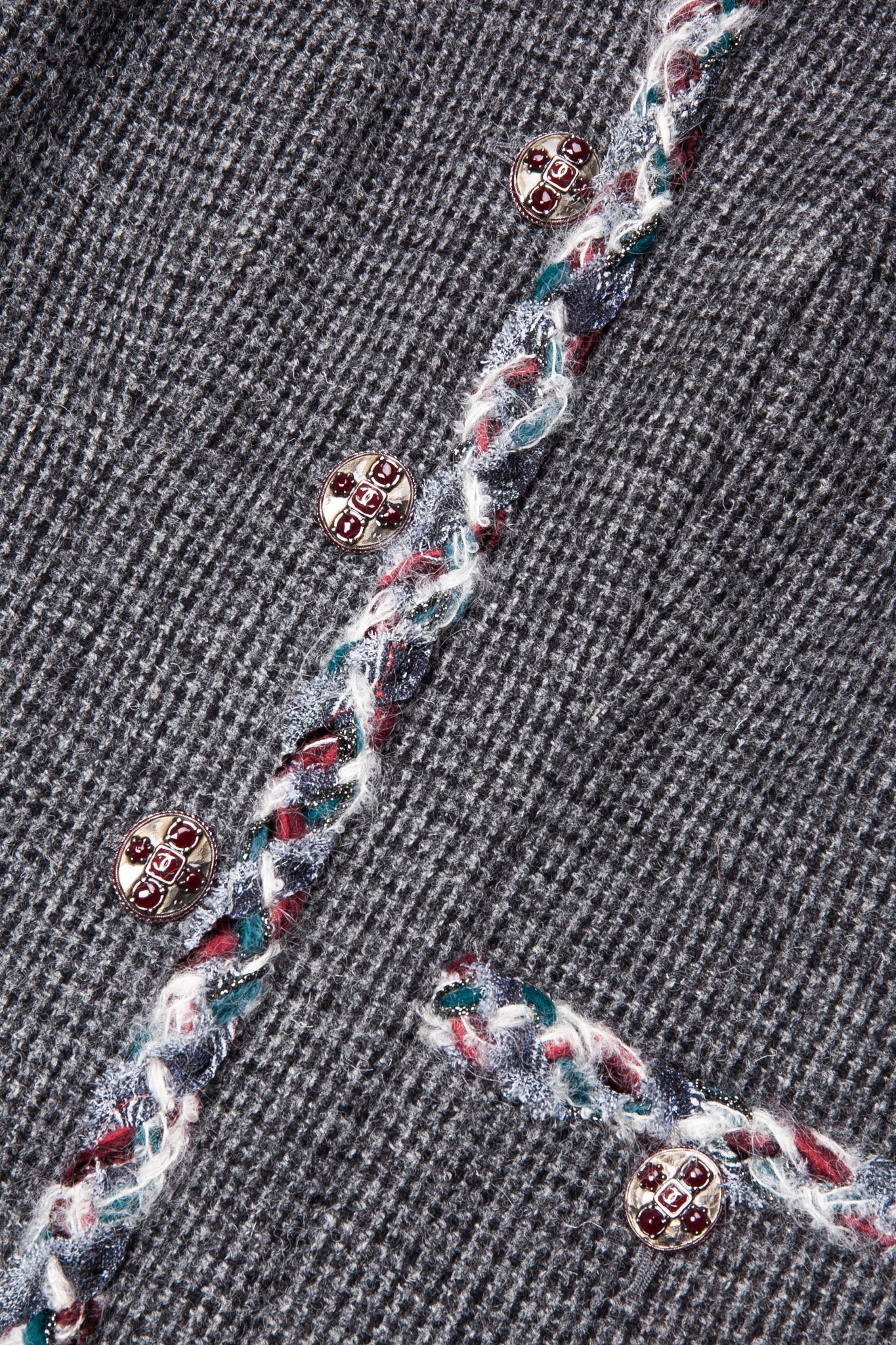 CHANEL Jacket Tweed Grey Paris Edinburg