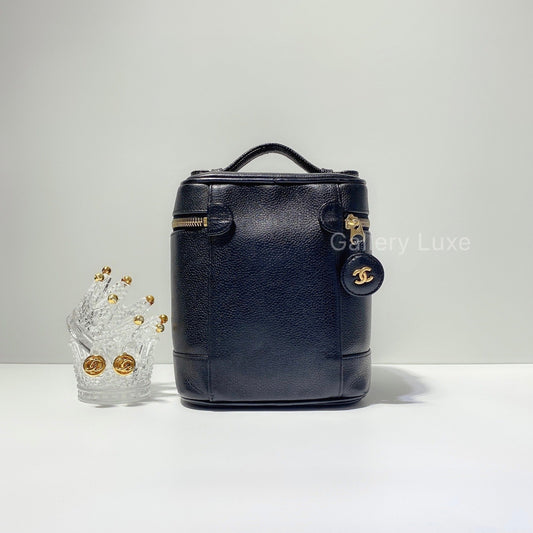 No.2552-Chanel Vintage Caviar Vanity Case