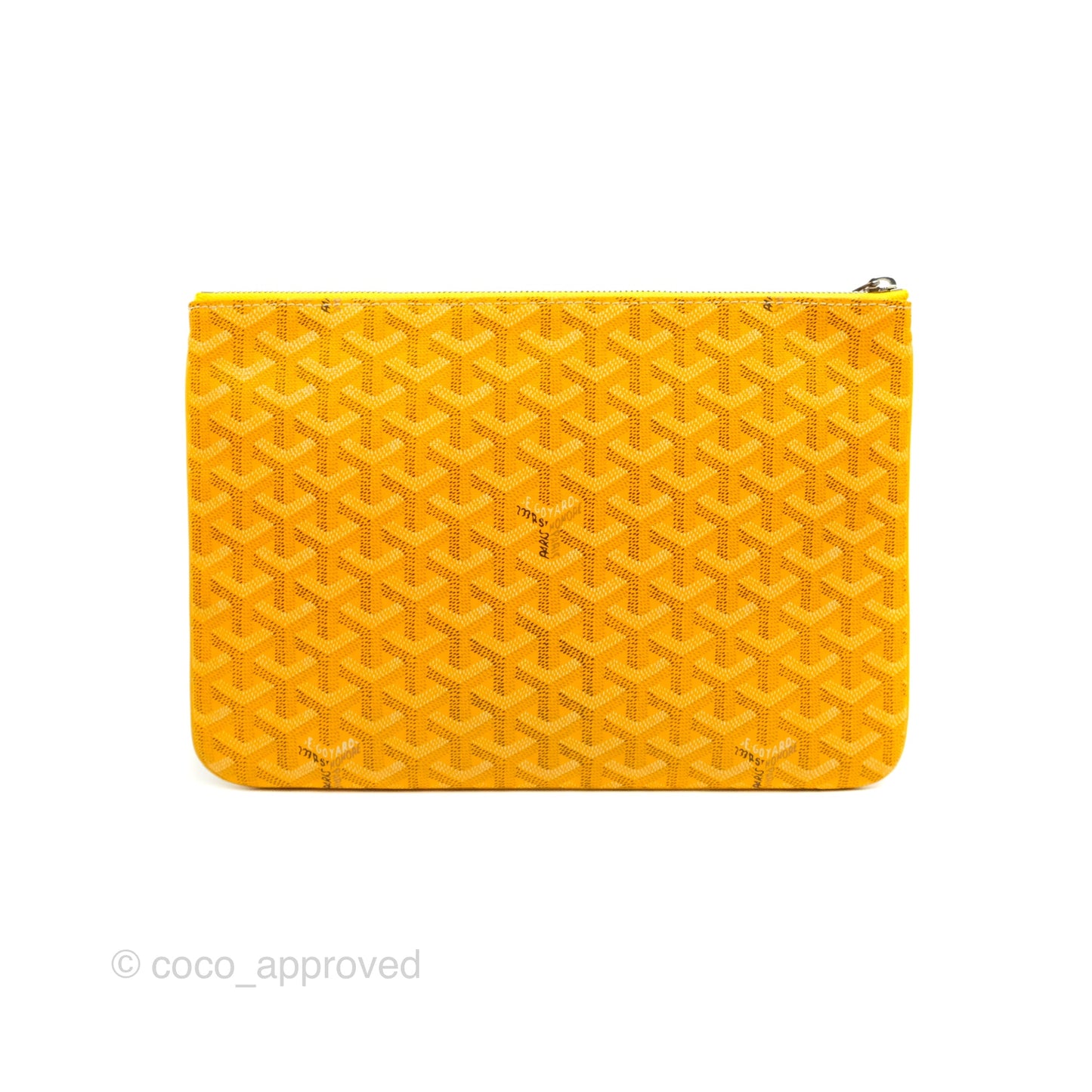 Goyard Senat MM Pouch Yellow Goyardine Canvas