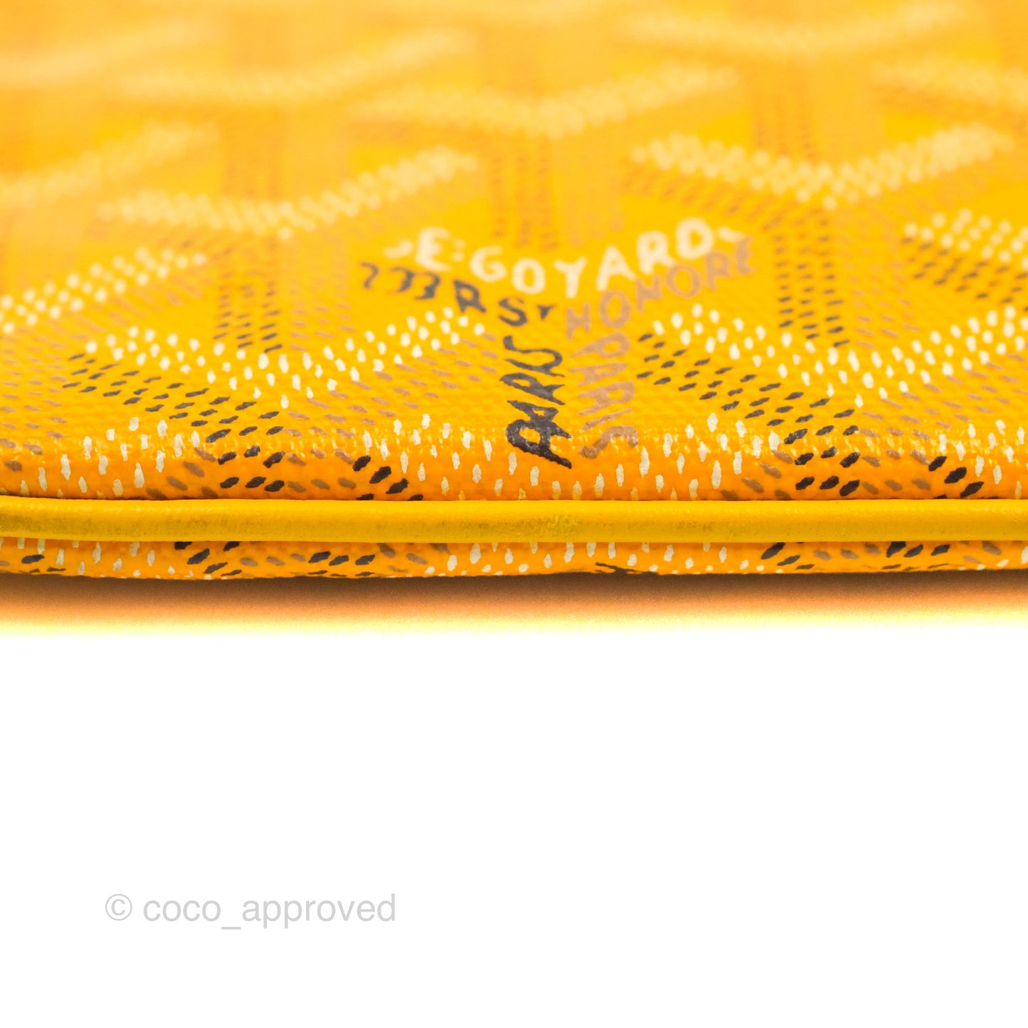 Goyard Senat MM Pouch Yellow Goyardine Canvas