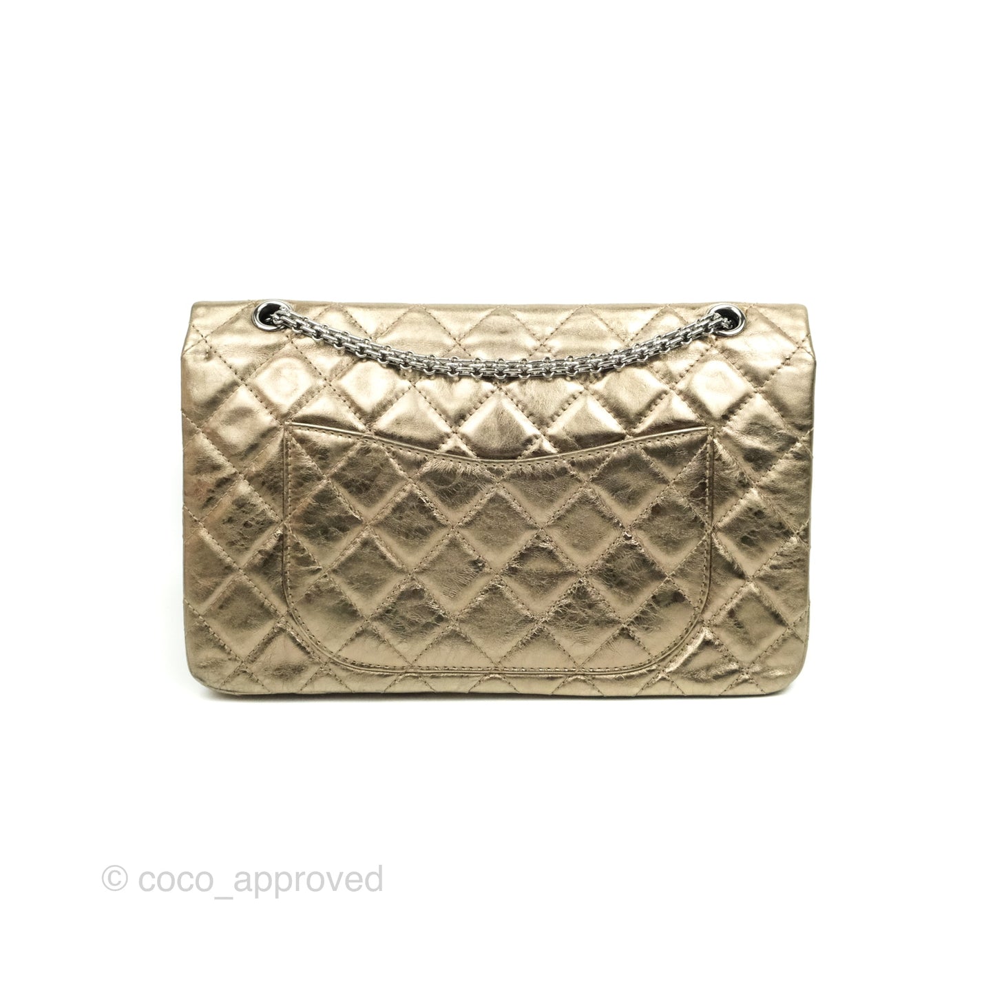 Chanel Reissue Quilted Metallic Calfskin Gold Dark Silver Hardware 227