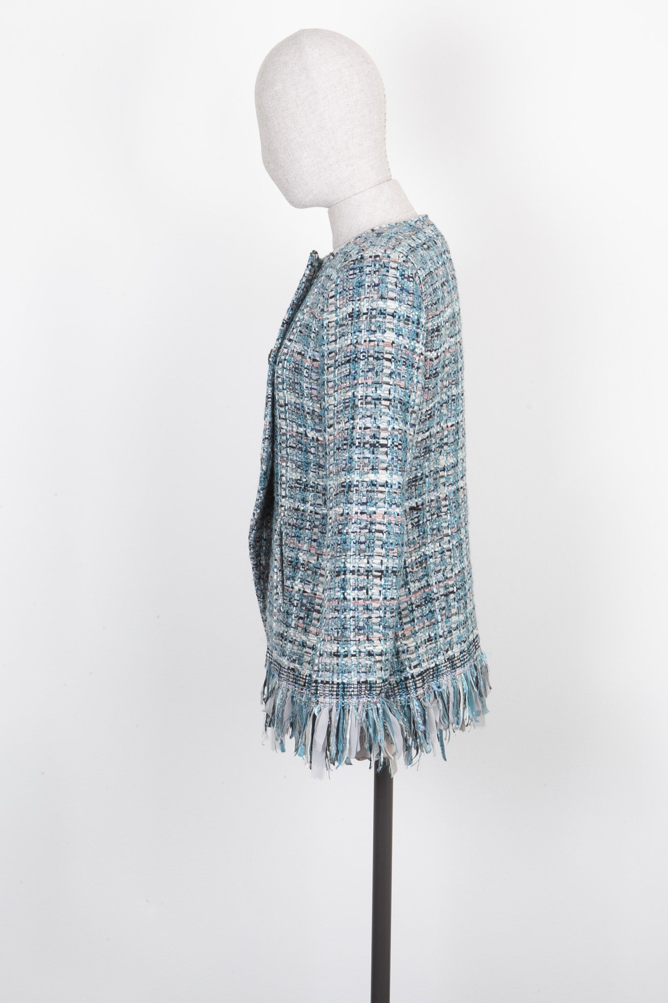 CHANEL Jacket Fantasy Tweed Blue Pre-Fall 2017