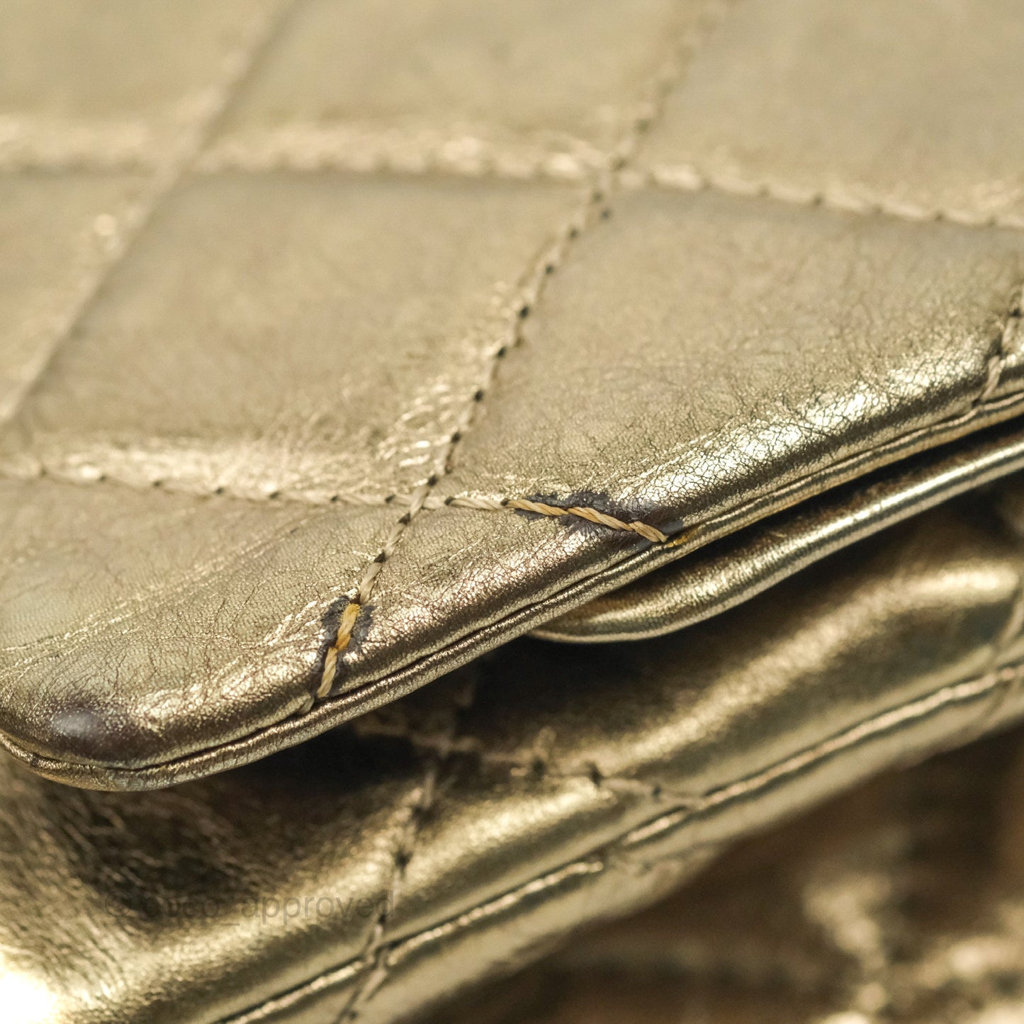 Chanel Reissue Quilted Metallic Calfskin Gold Dark Silver Hardware 227