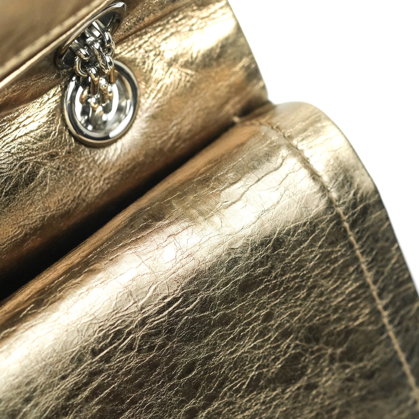Chanel Reissue Quilted Metallic Calfskin Gold Dark Silver Hardware 227