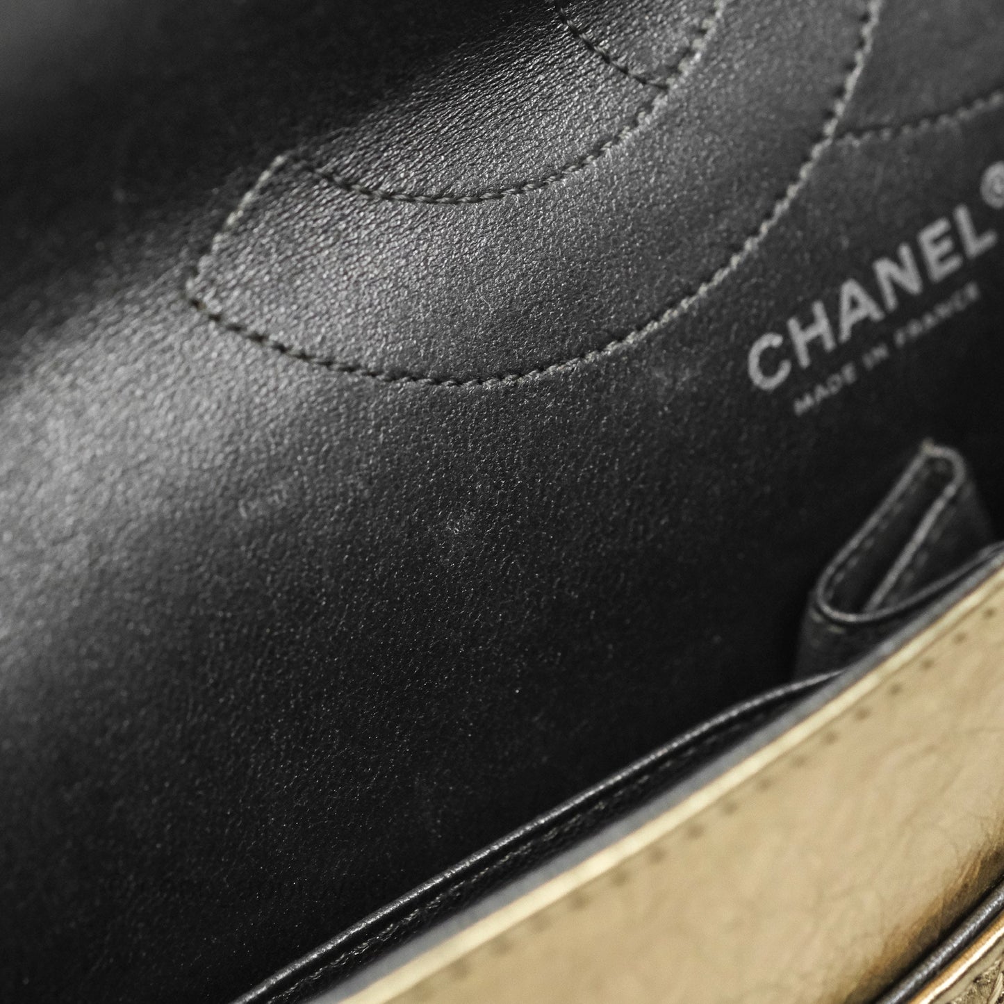 Chanel Reissue Quilted Metallic Calfskin Gold Dark Silver Hardware 227