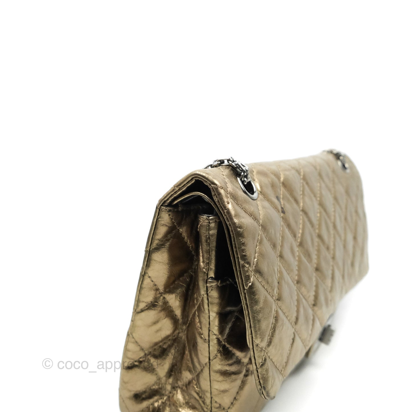 Chanel Reissue Quilted Metallic Calfskin Gold Dark Silver Hardware 227