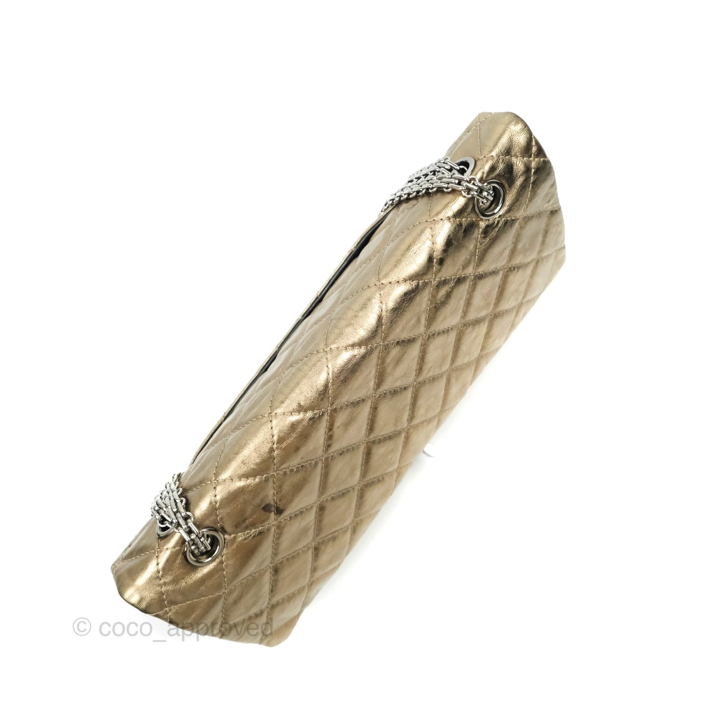 Chanel Reissue Quilted Metallic Calfskin Gold Dark Silver Hardware 227