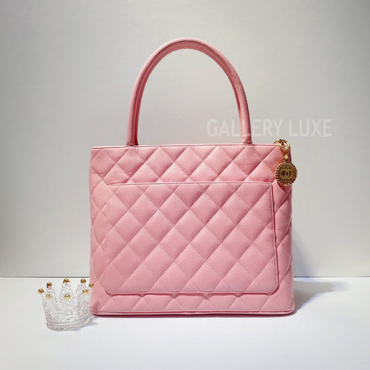 No.3161-Chanel Vintage Caviar Medallion Tote Bag