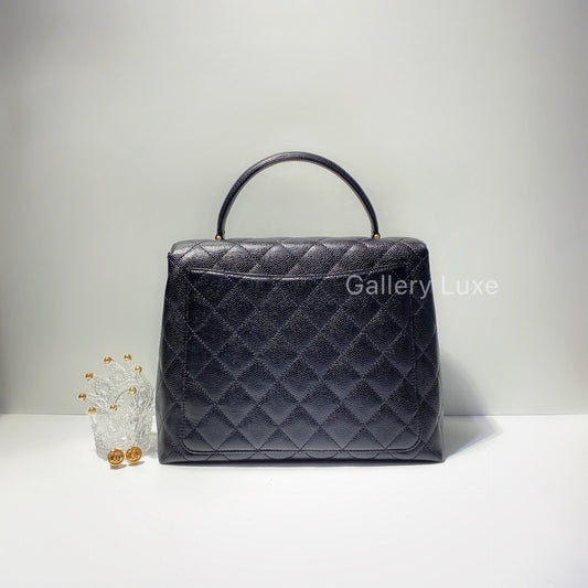 No.2558-Chanel Vintage Caviar Kelly Handel Bag