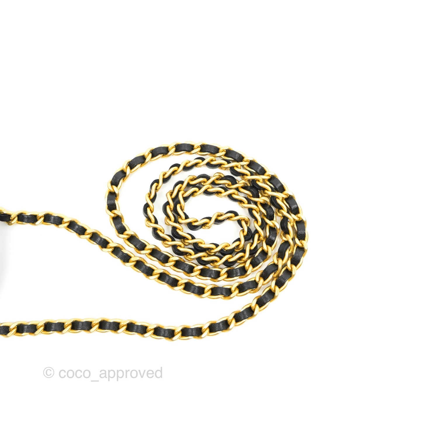 Chanel Mini Handle Flap Coin Purse With Chain Black Lambskin Gold Hardware