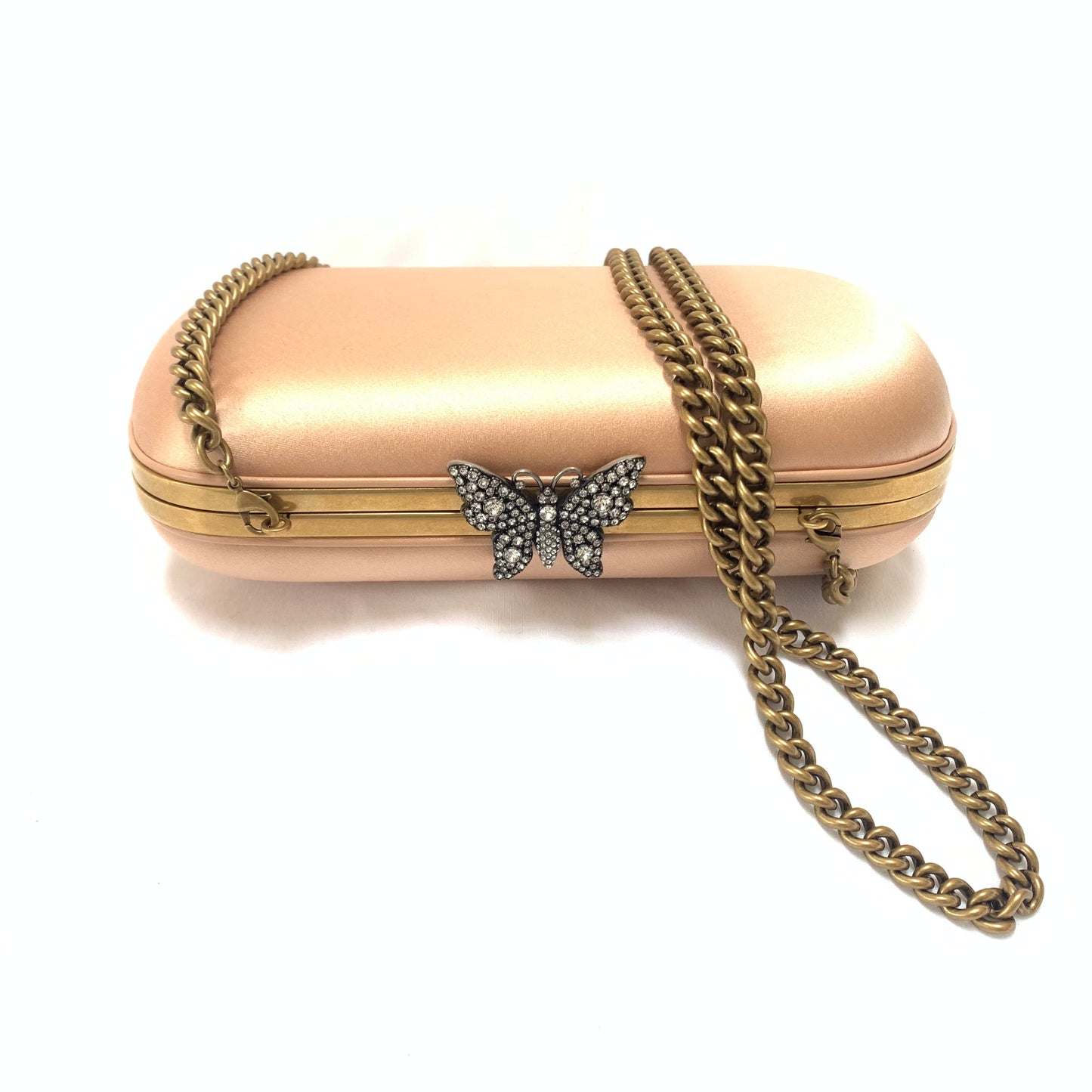 Luxury Gucci Trending 2025 Broadway Butterfly Handbag Clutch in Apricot Pink