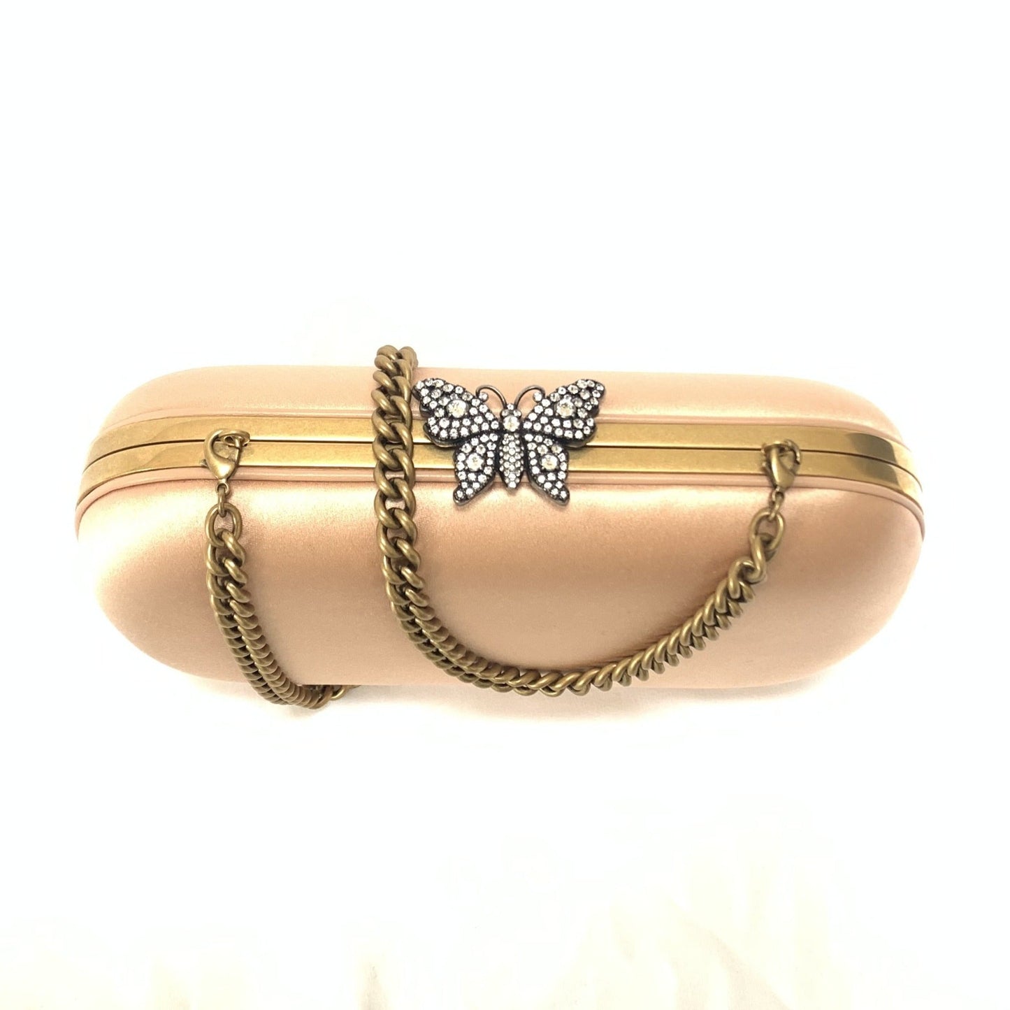 Luxury Gucci Trending 2025 Broadway Butterfly Handbag Clutch in Apricot Pink