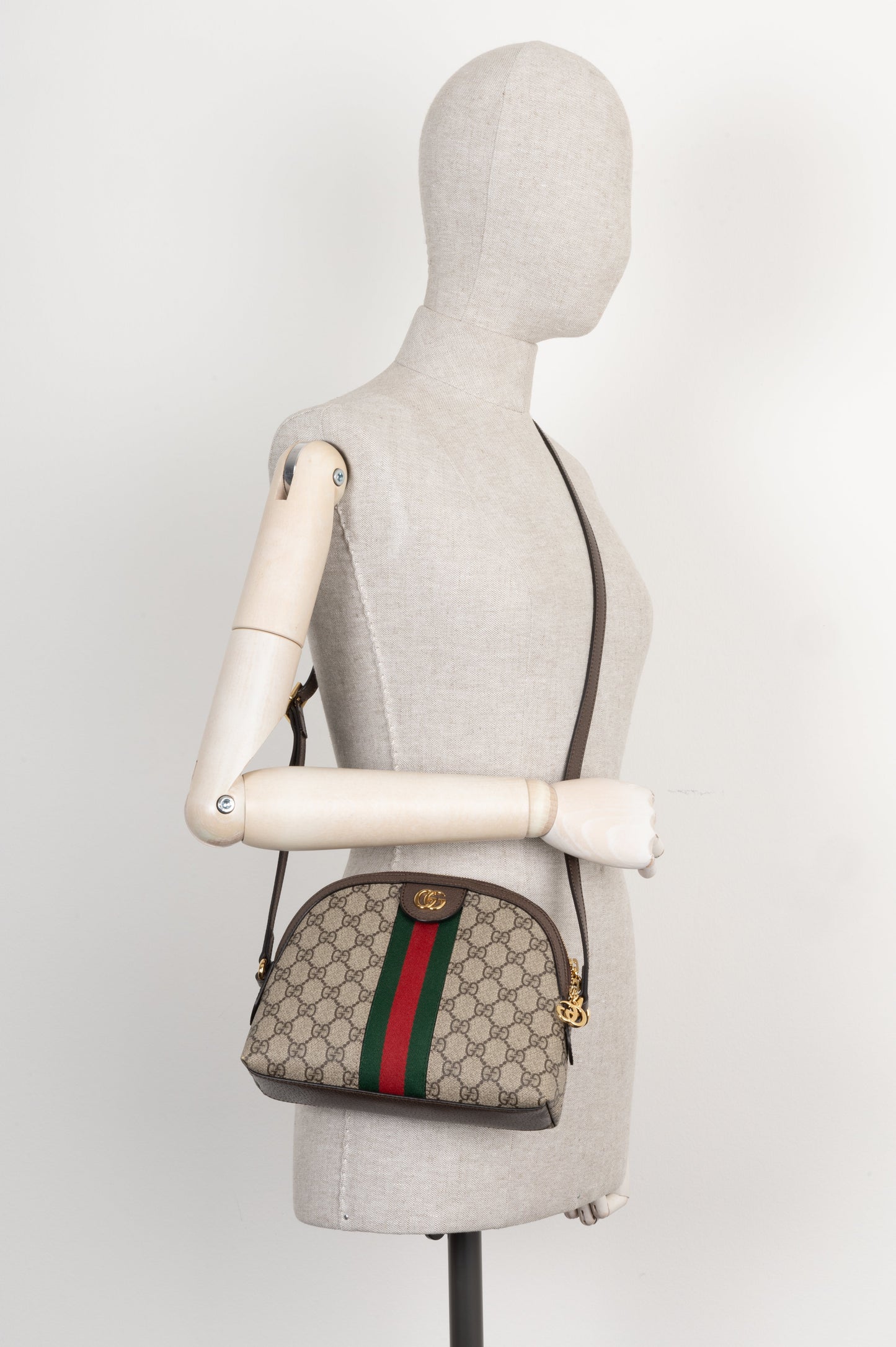 Luxury Gucci Trending 2025 Ophidia Dome Shoulder Bag GG Coated Canvas