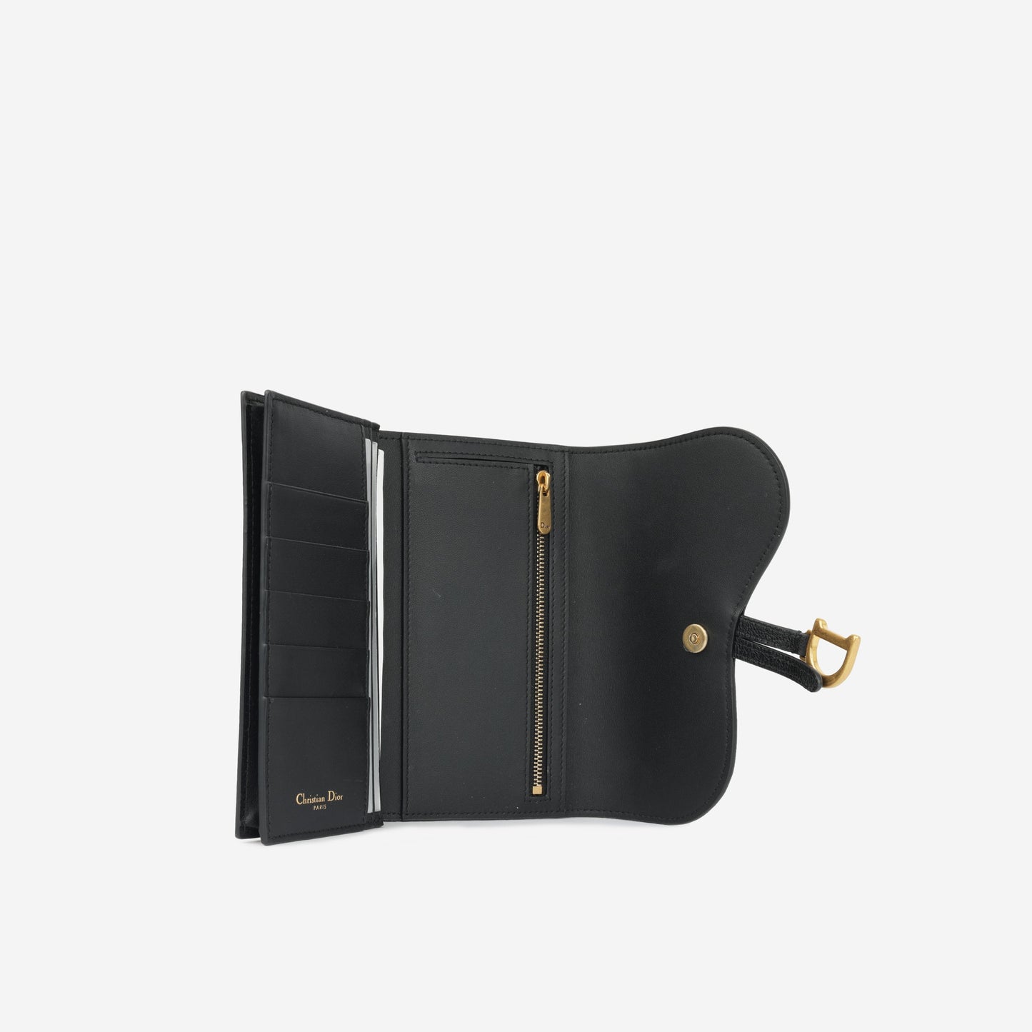 Luxury Dior Long Saddle Flap Wallet