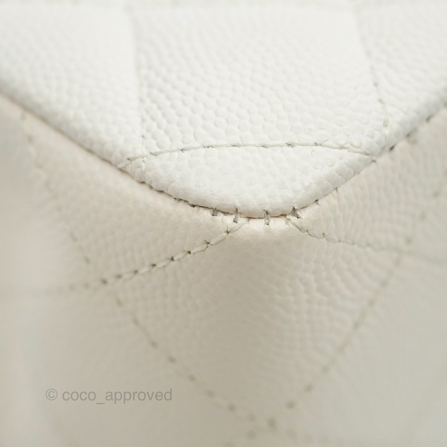 Chanel Classic Small S/M Flap White Caviar Gold Hardware