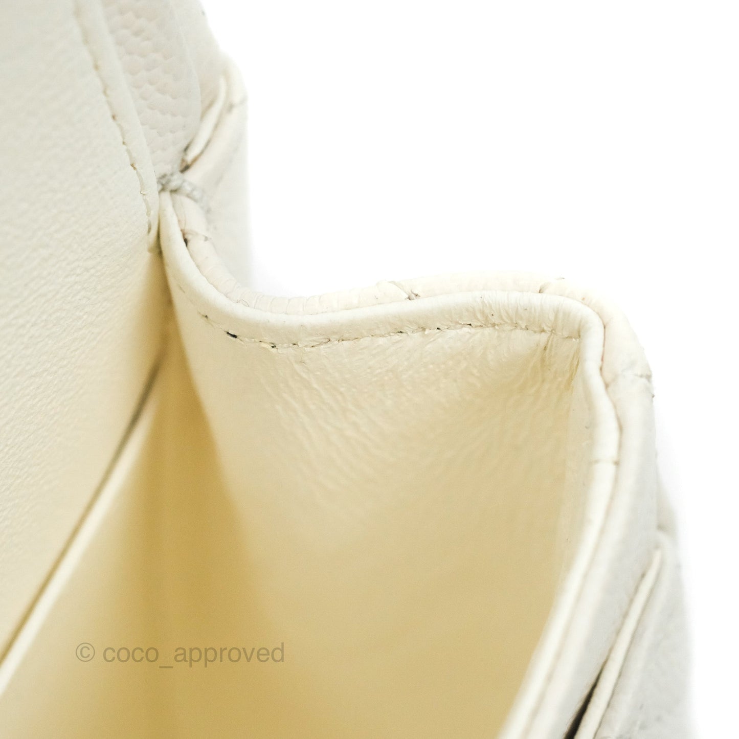 Chanel Classic Small S/M Flap White Caviar Gold Hardware