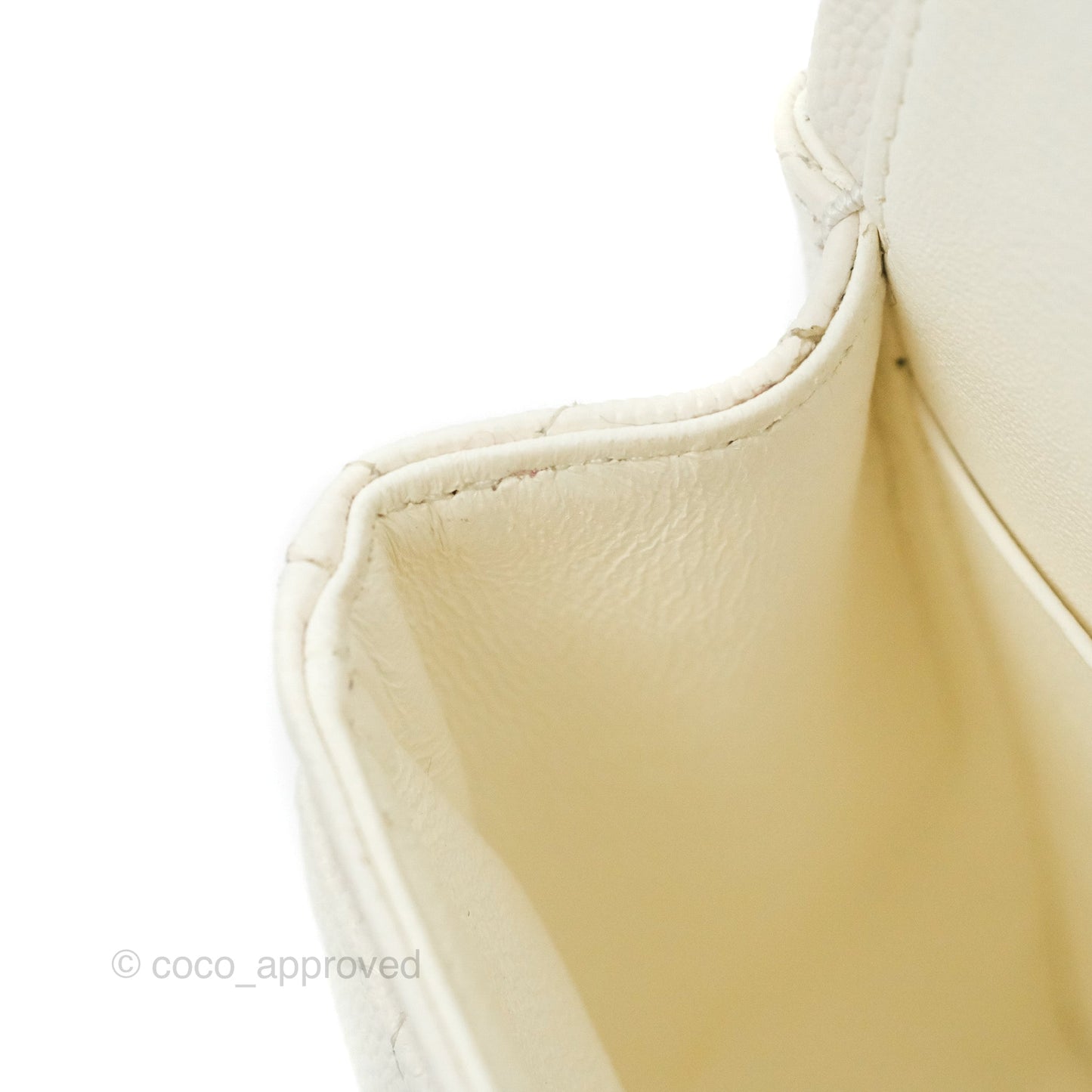 Chanel Classic Small S/M Flap White Caviar Gold Hardware