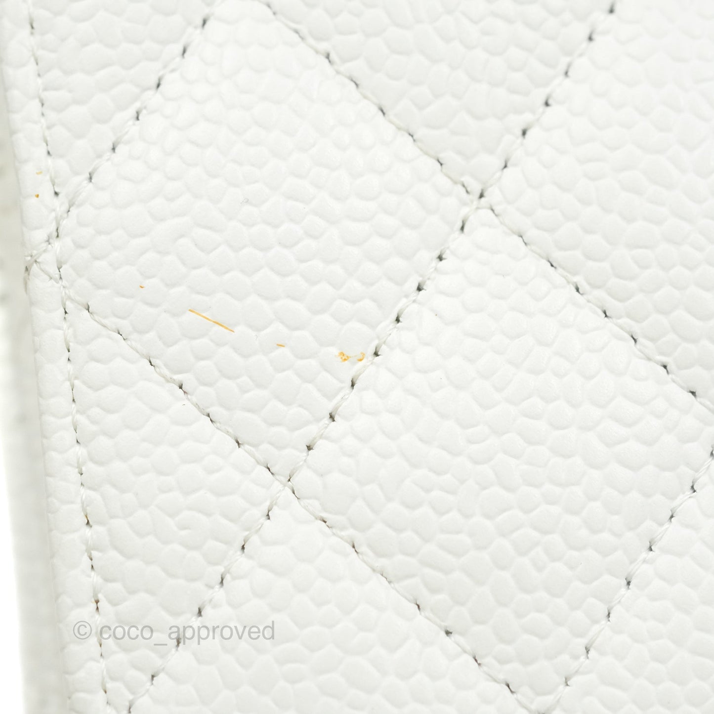 Chanel Quilted M/L Medium Double Flap White Caviar Silver Hardware