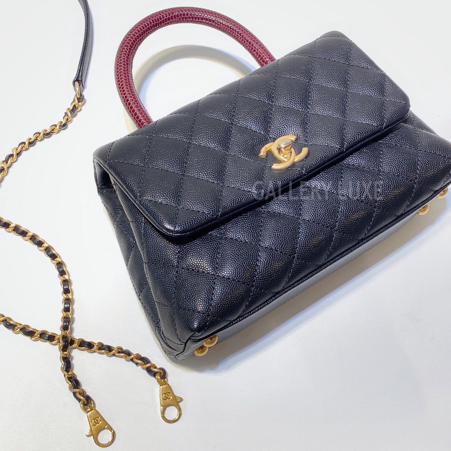 No.2873-Chanel Small Lizard Coco Handle