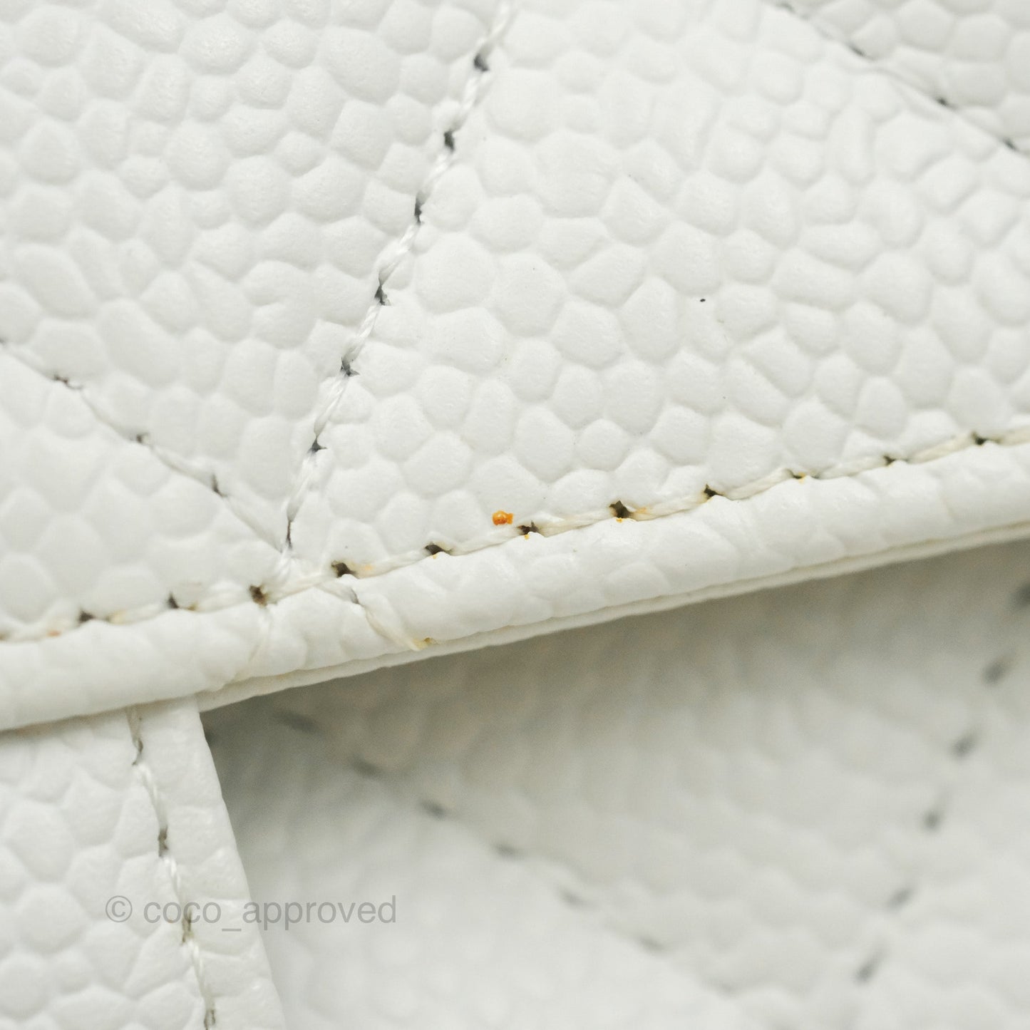 Chanel Quilted M/L Medium Double Flap White Caviar Silver Hardware