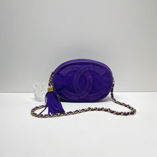 No.4372-Chanel Vintage Suede Timeless CC Camera Bag