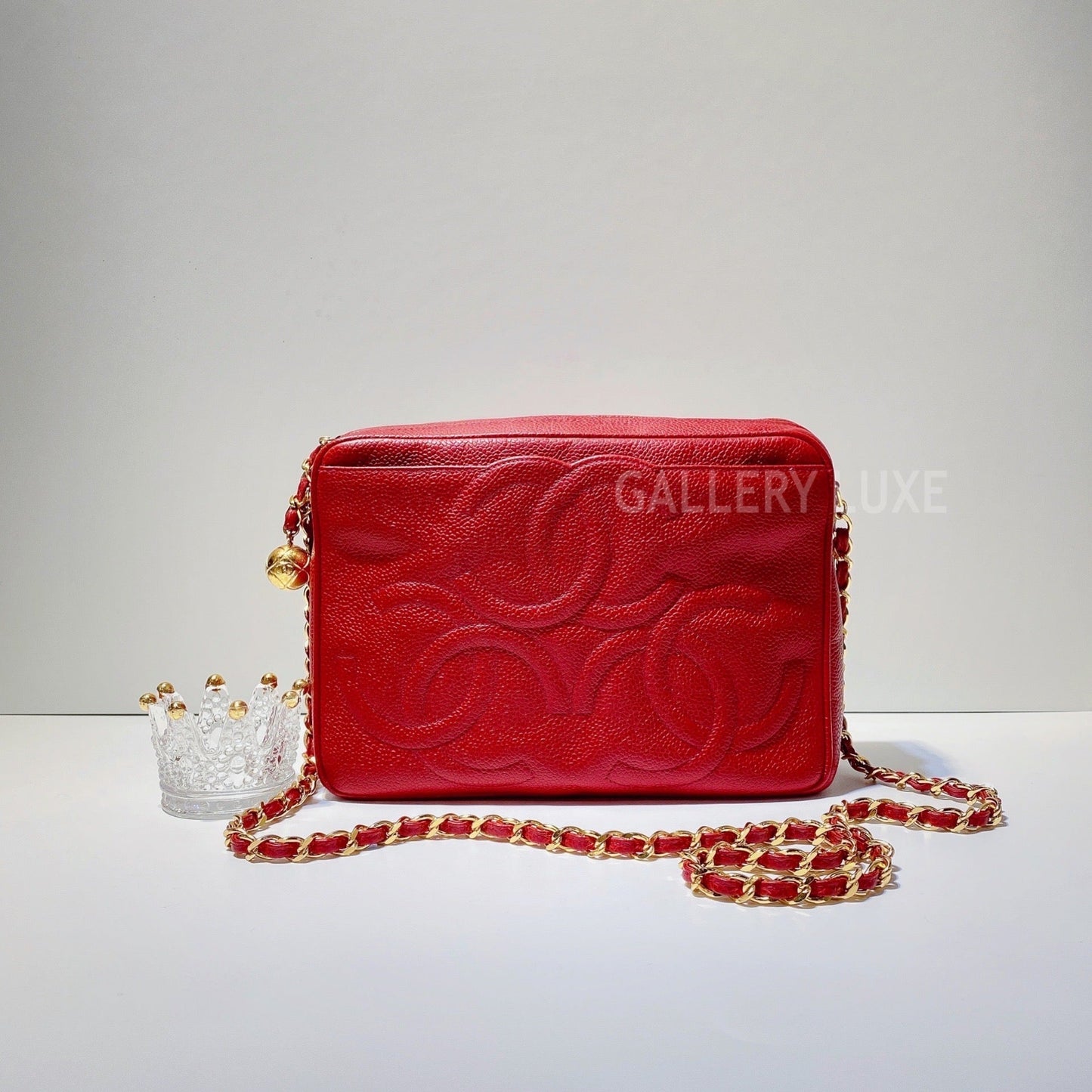 No. 2963-Chanel Vintage Caviar Triple CC Camera Bag