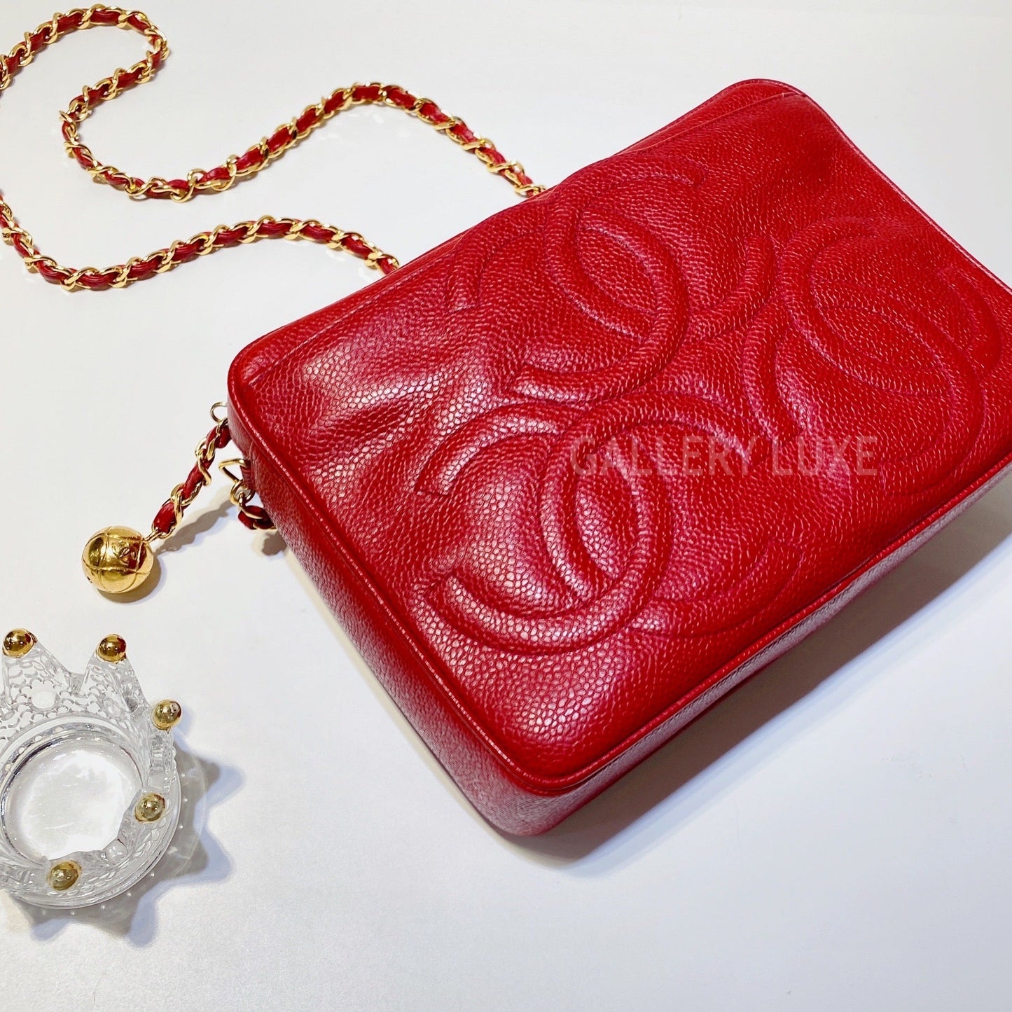 No. 2963-Chanel Vintage Caviar Triple CC Camera Bag