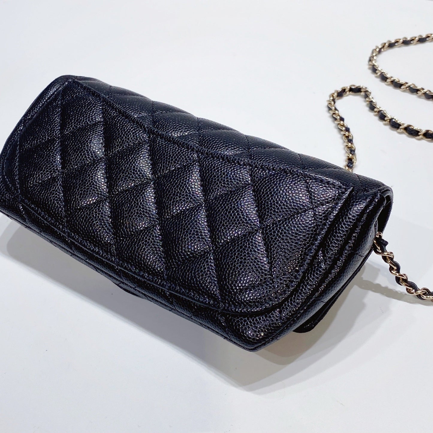 No.3393-Chanel Caviar Glasses Case With Classic Chain  (Brand New / 全新貨品)
