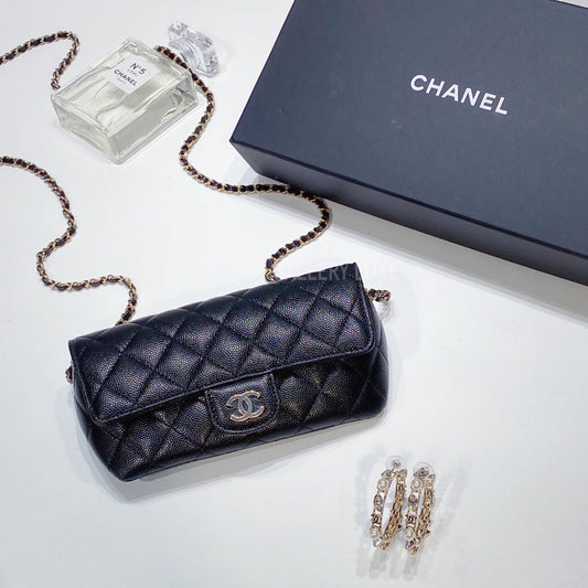 No.3393-Chanel Caviar Glasses Case With Classic Chain  (Brand New / 全新貨品)
