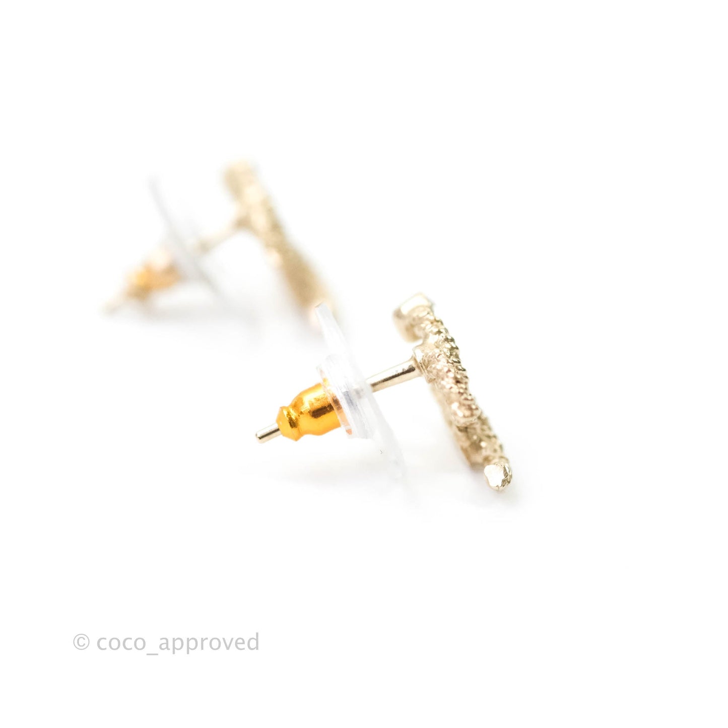 Chanel CC Earrings Gold Tone 20V