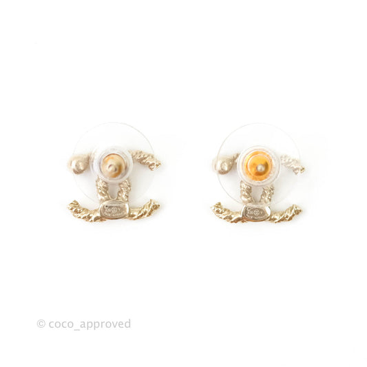Chanel CC Earrings Gold Tone 20V