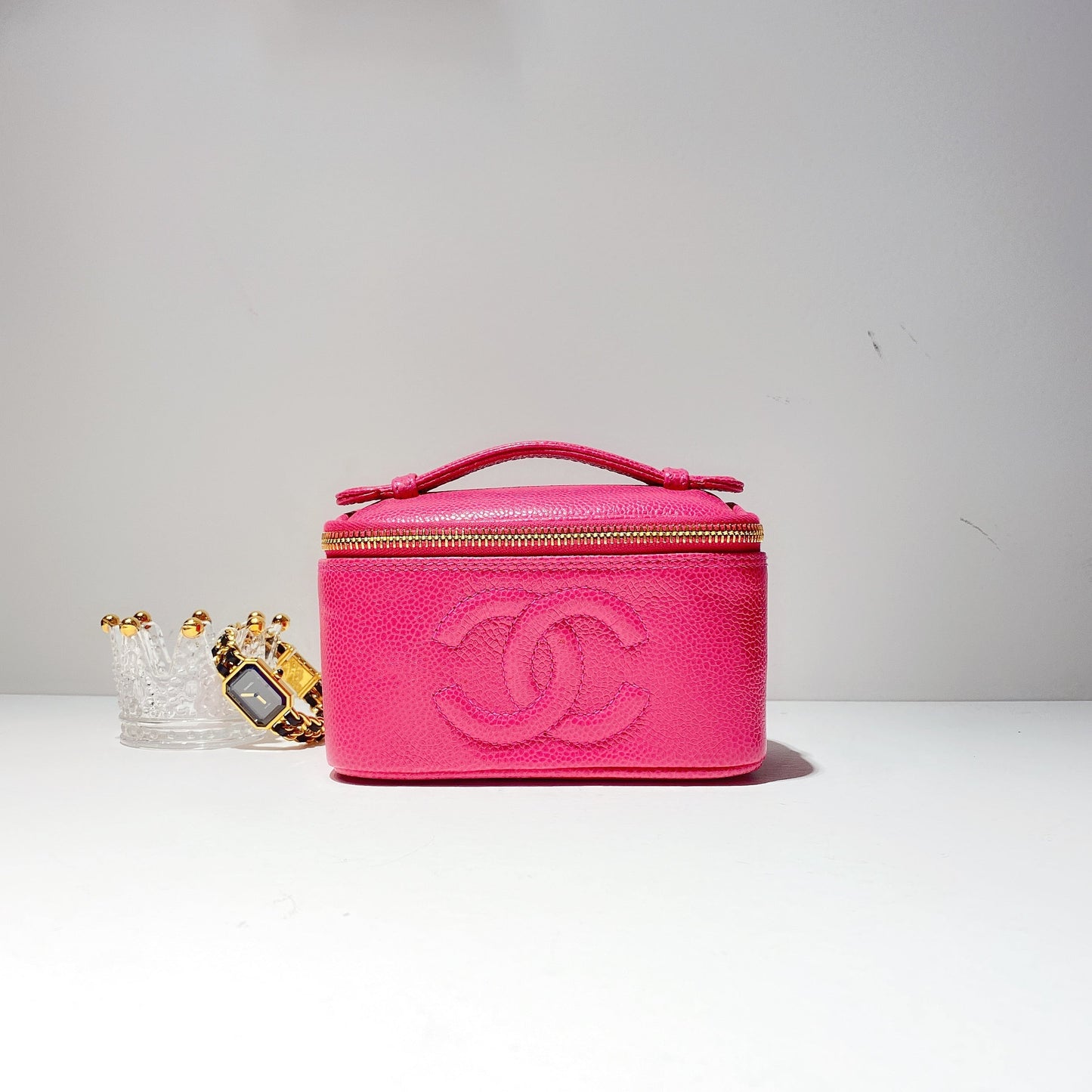 No.2352-Chanel Vintage Mini Caviar Vanity Box