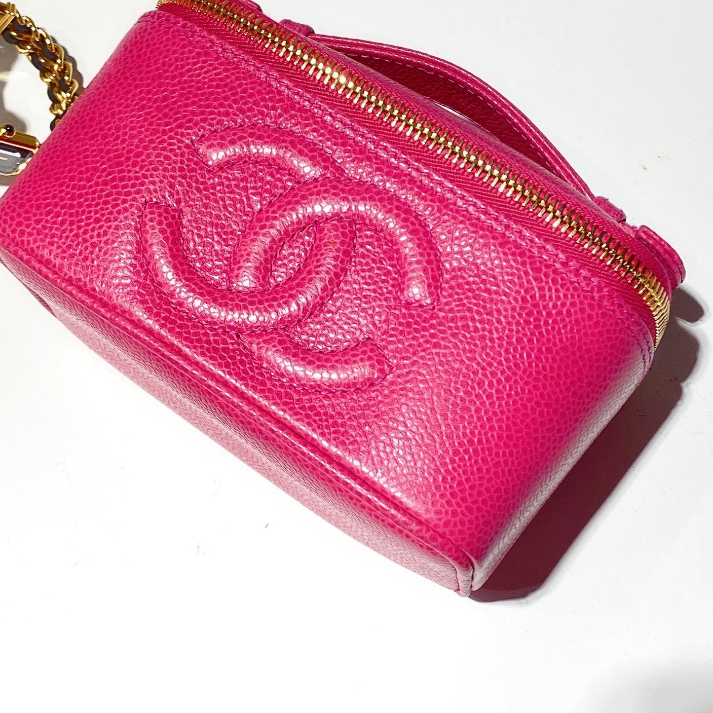 No.2352-Chanel Vintage Mini Caviar Vanity Box