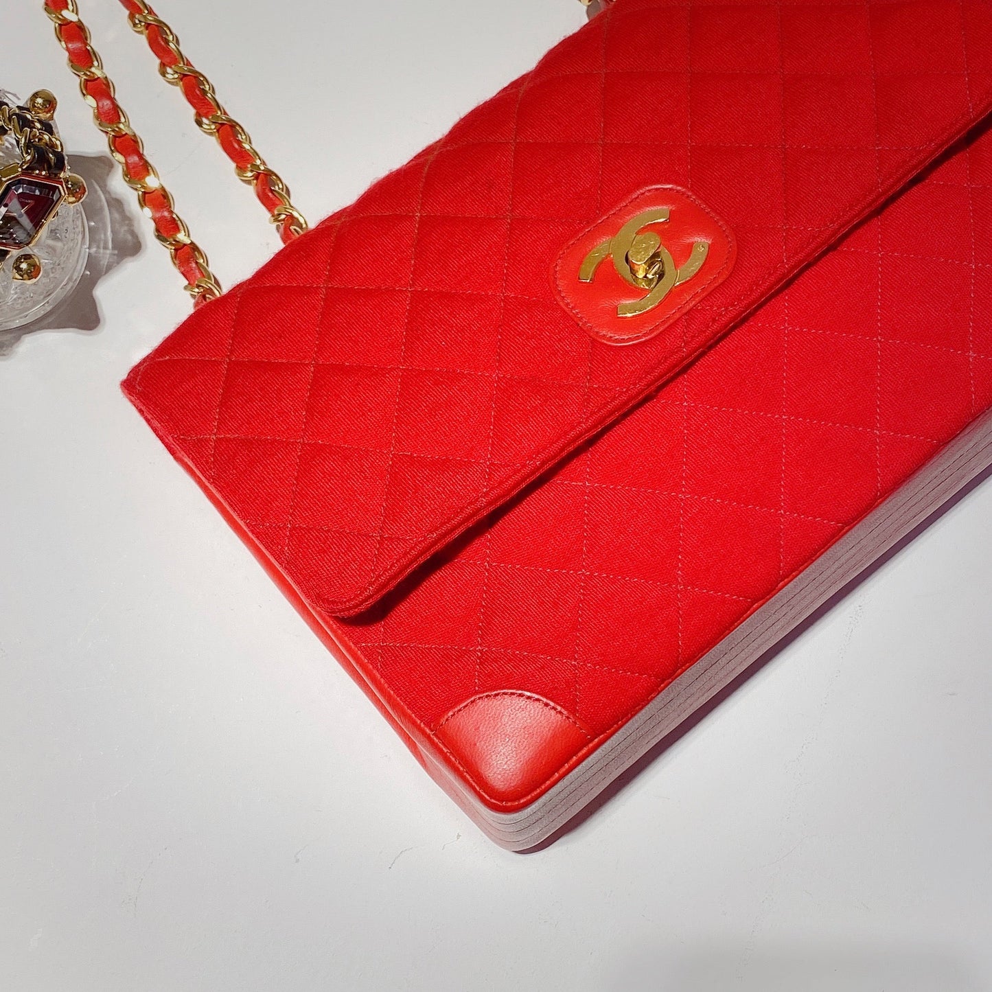 No.2356-Chanel Vintage Cotton Flap Bag
