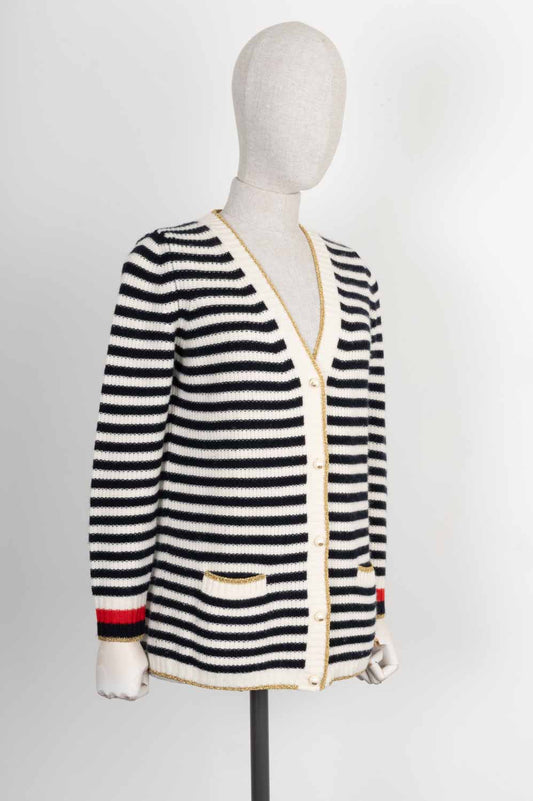 Luxury Gucci Trending 2025 Knit Cardigan Striped